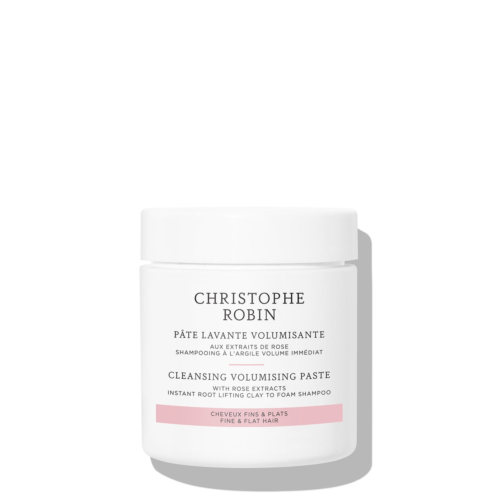 Christophe Robin Pasta Limpiadora Voluminizadora con Arcilla Pura de Rassoul y Rosa 75ml