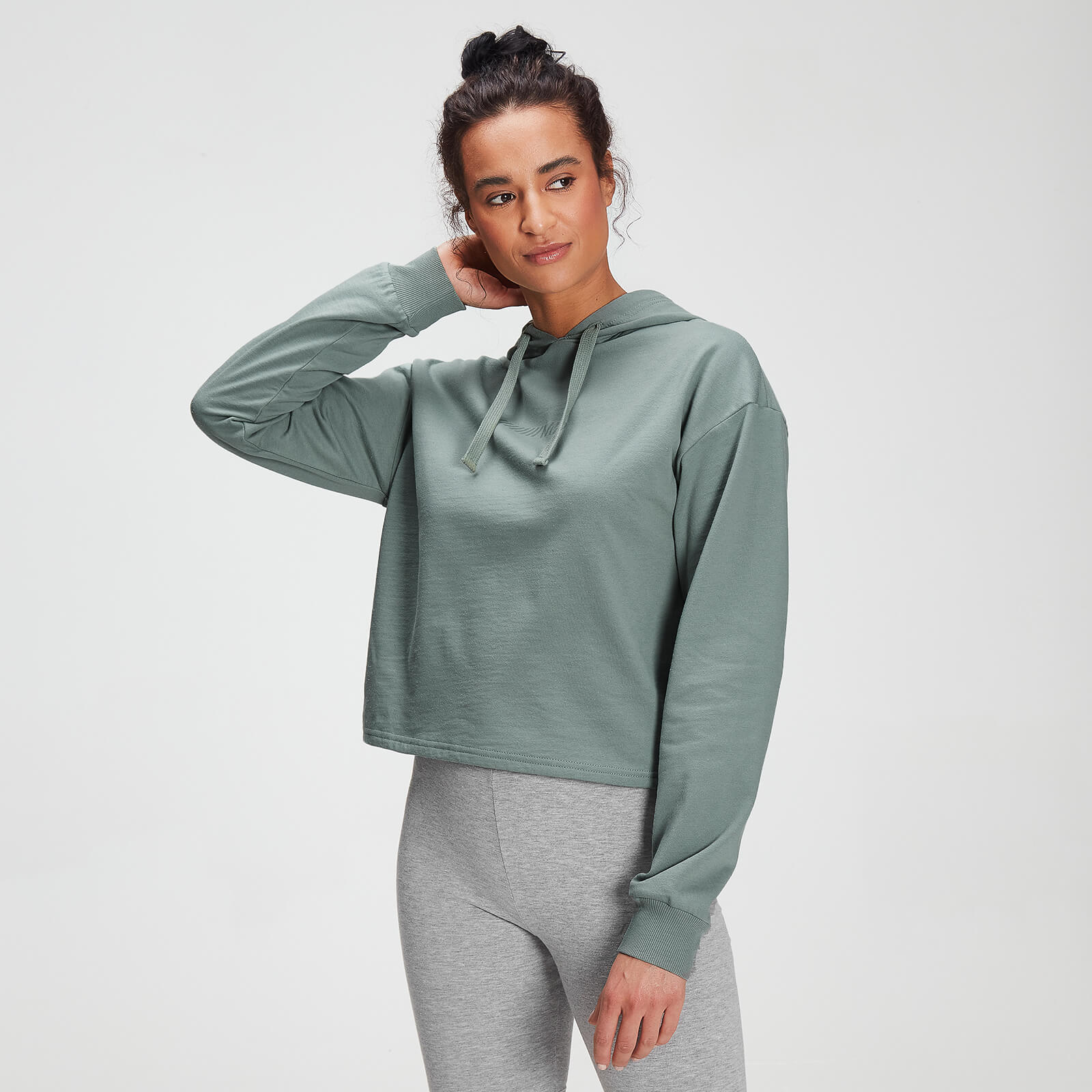 Sweat à capuche Tonal Graphic MP pour femmes – Gris délavé