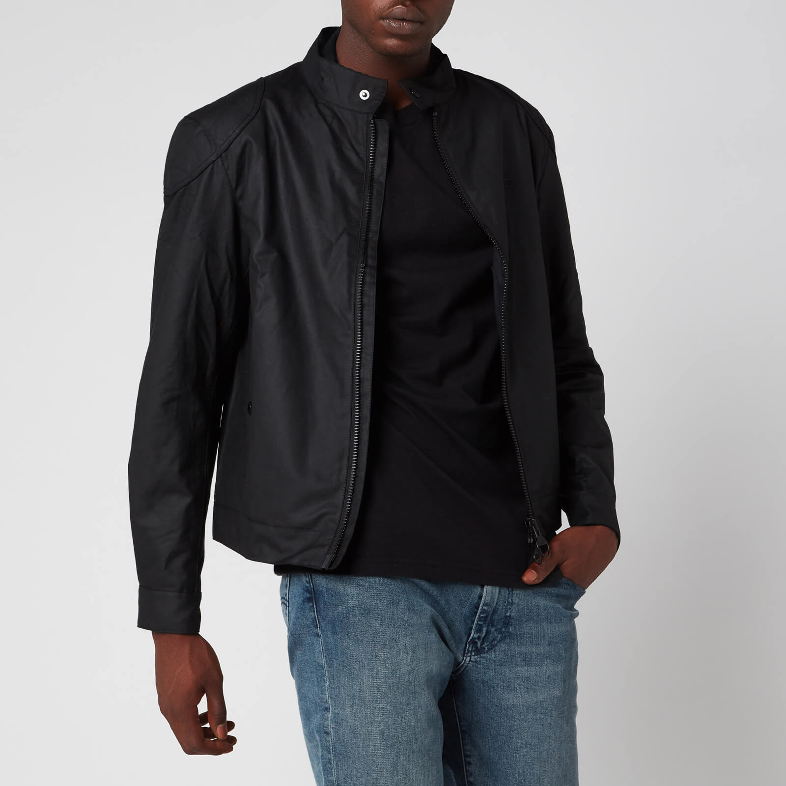 Barbour cafe hotsell racer wax jacket