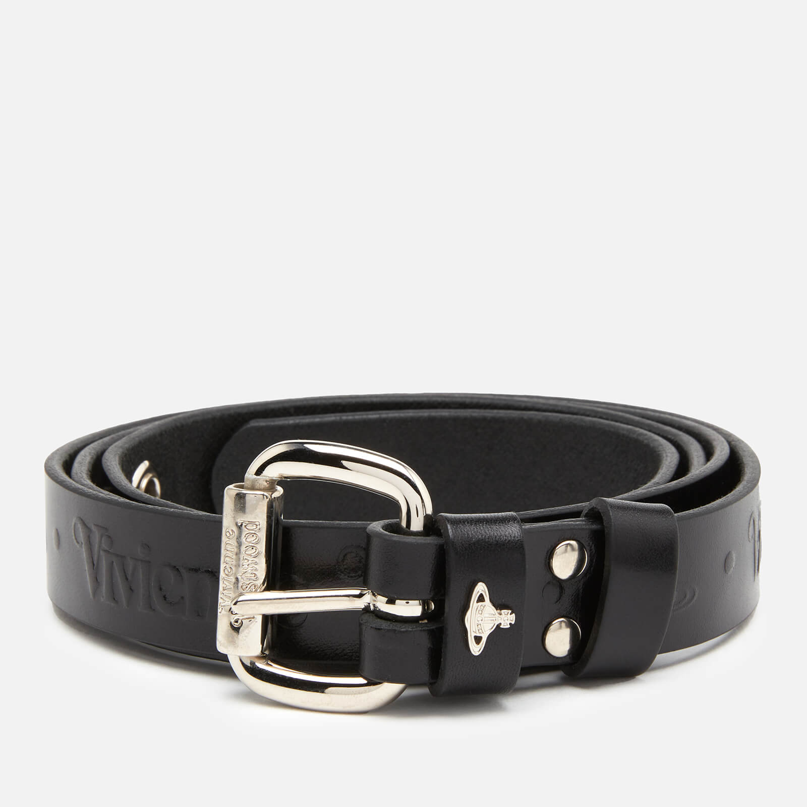 Vivienne Westwood ベルト CAROLINA BELT 66010003-02W134 Carolina Belt in RHODIUM-Black-LEATHER | Vivienne Westwood®