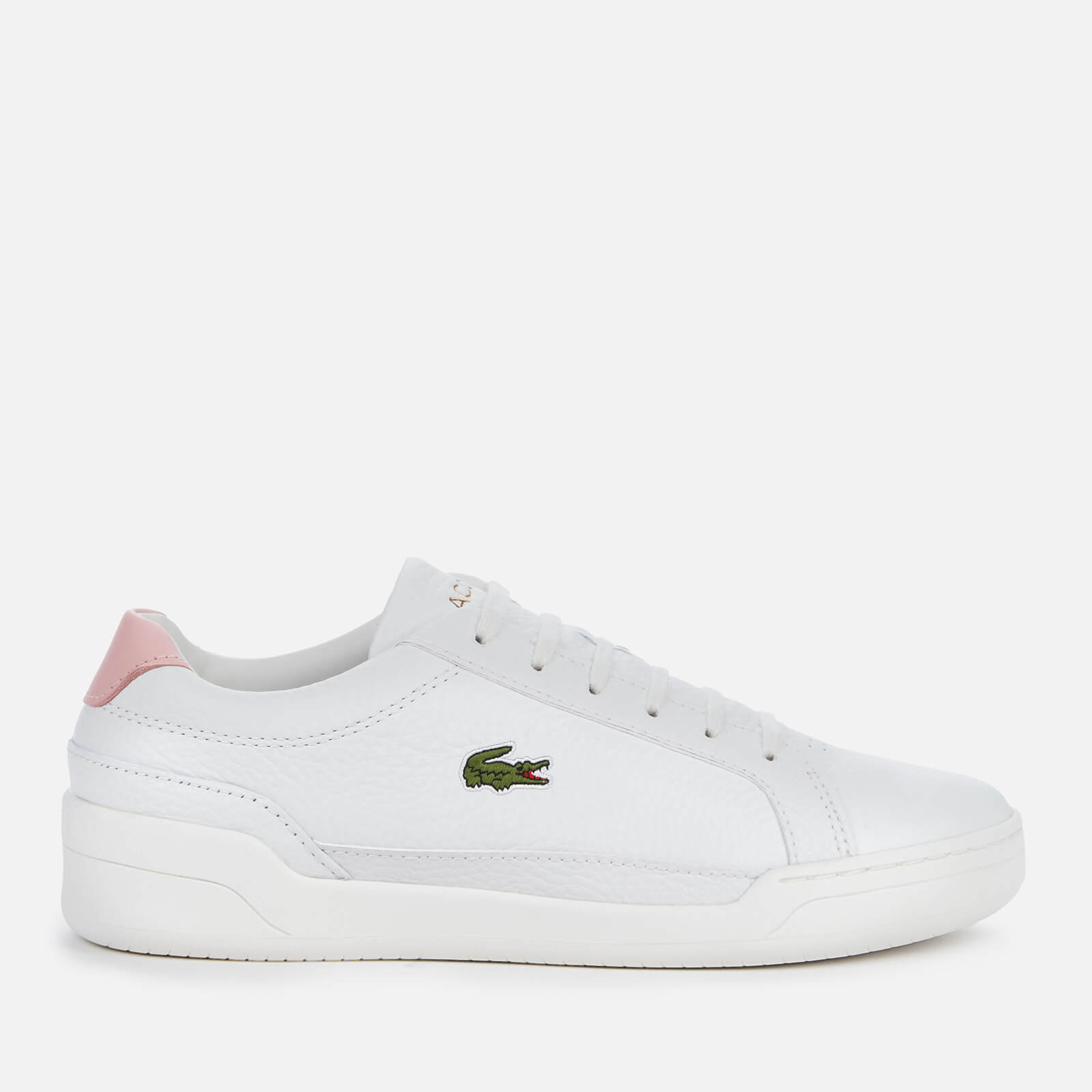 Lacoste Women s Challenge 0120 1 Leather Twin Cupsole Trainers White Light Pink Allsole