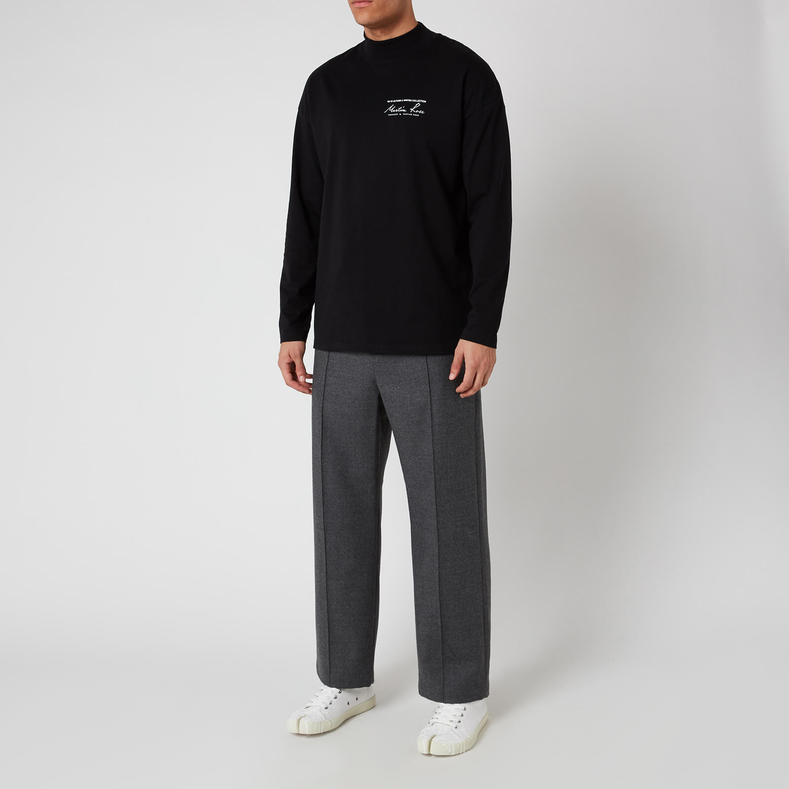 VIP【関税送料無料】希少 Martin Rose Funnel Neck L/S T-shirt Martine Rose - Funnel Neck Long Sleeve T-Shirt - White BMX
