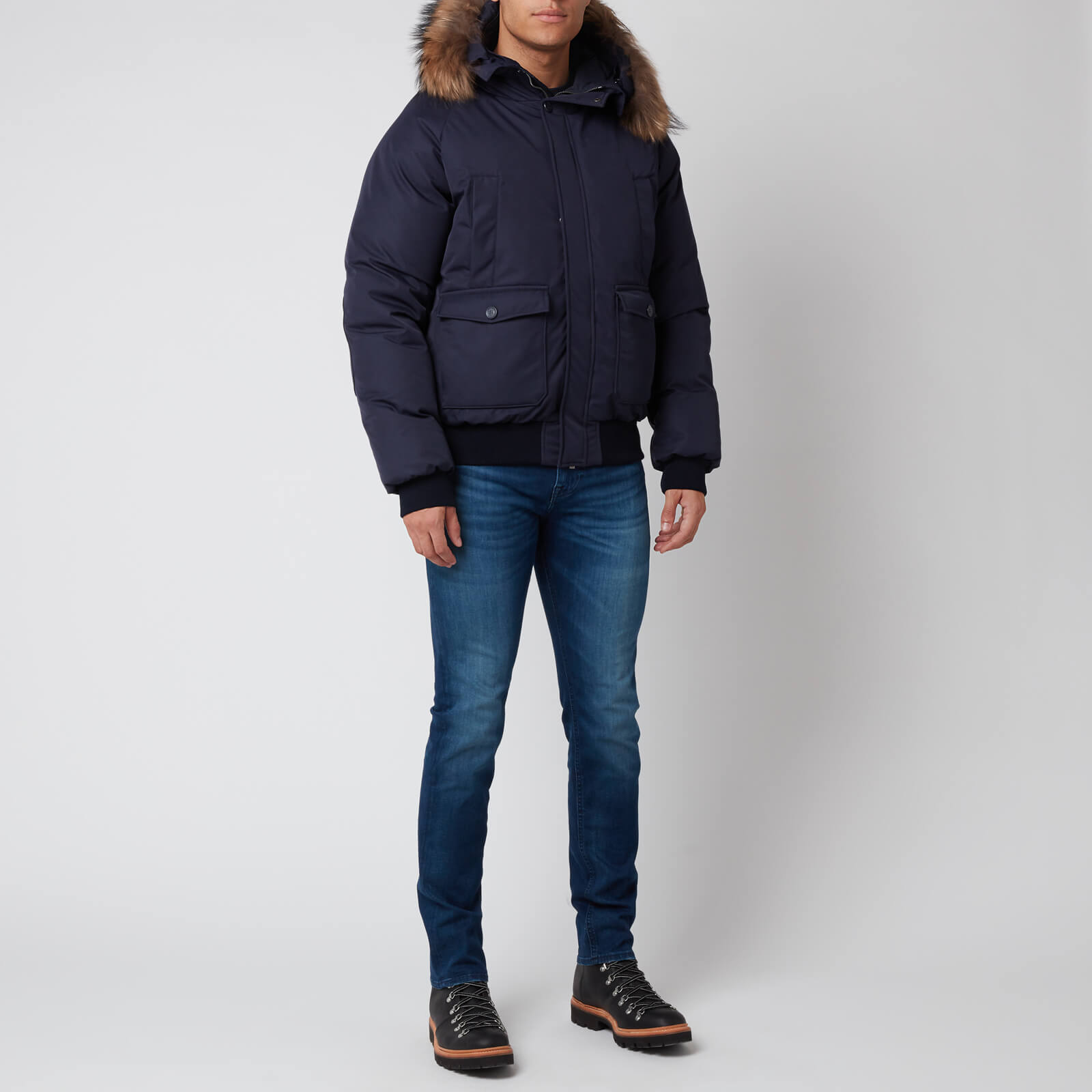 Pyrenex Men s Mistral Fur Collar Jacket Amiral Coggles