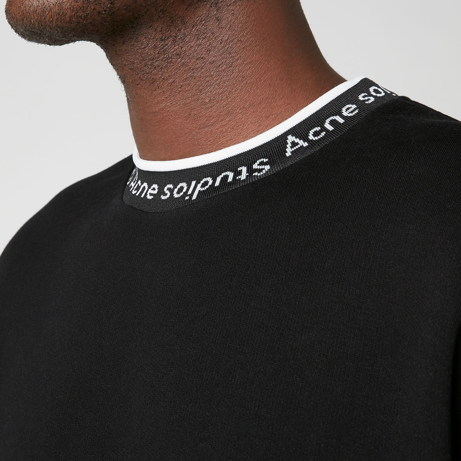 Acne studios neck logo sweatshirt clearance