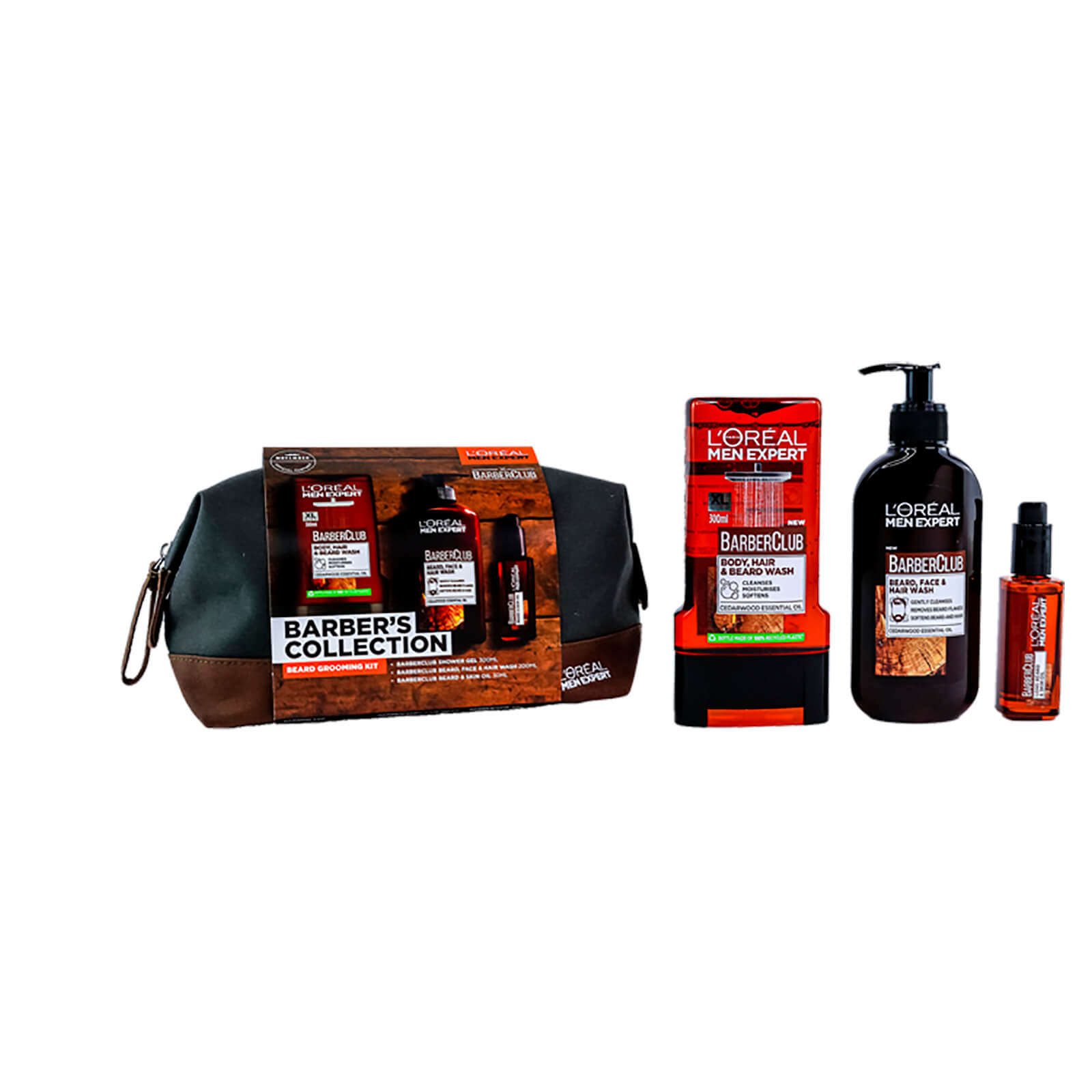 L'Oreal Paris Men Expert Barber's Collection Beard Grooming Kit 3 Piece Gift Set for Him