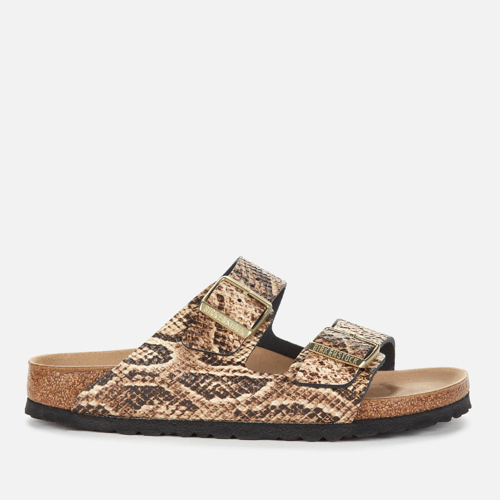 サンダル・ミュール BIRKENSTOCK Women Sandals 1029996 NATURAL SNAKE BROWN BIRKENSTOCK ARIZONA SNAKE BROWN LEATHER WOMEN'S SLIDE