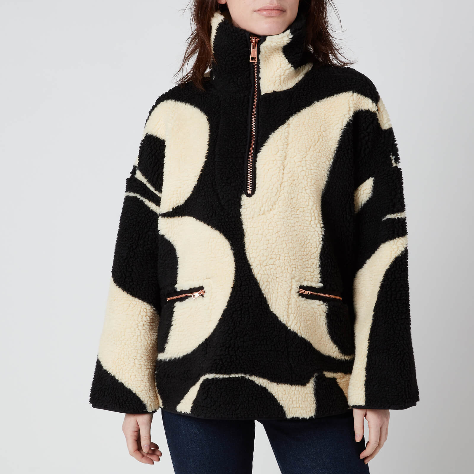 See by chloe shearling jacket clearance
