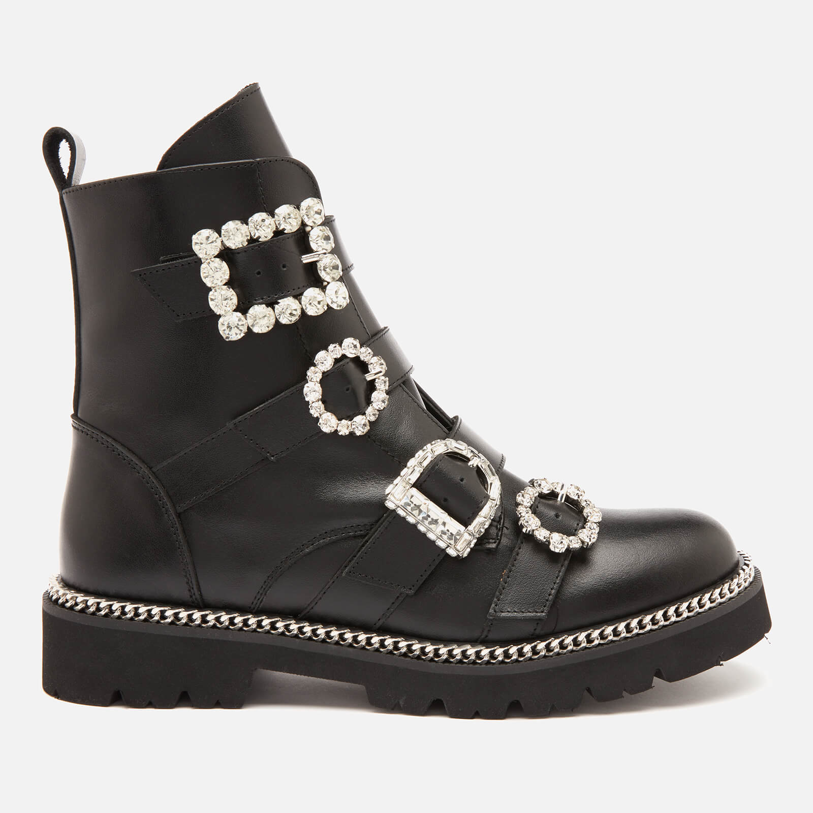 Dune Women s Pagola Leather Biker Boots Black UK 3 Allsole