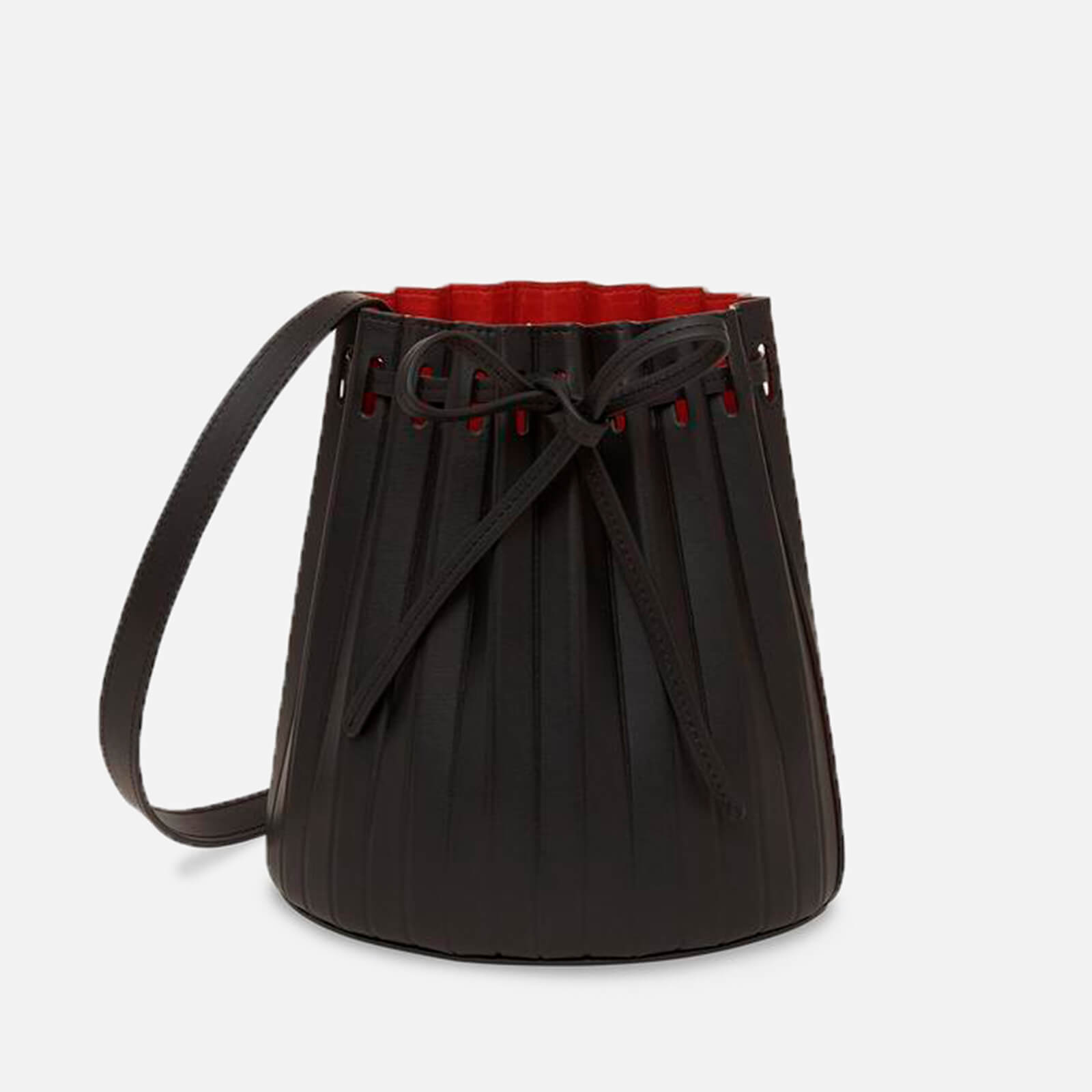 Mansur Gavriel Women s Mini Pleated Bucket Bag Black Flamma Coggles