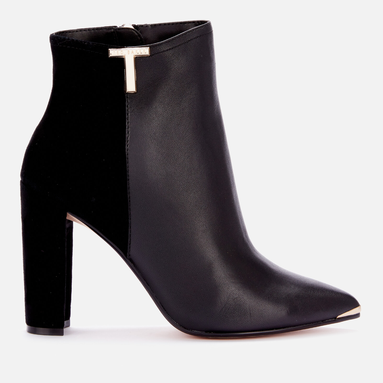 Ted Baker Women s Qinala T Detail Leather Boots Black Allsole