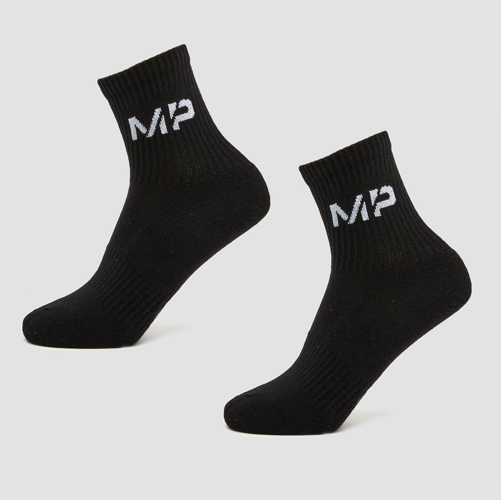MP Essentials 基礎系列 女士中筒襪 - 黑（2 件裝）