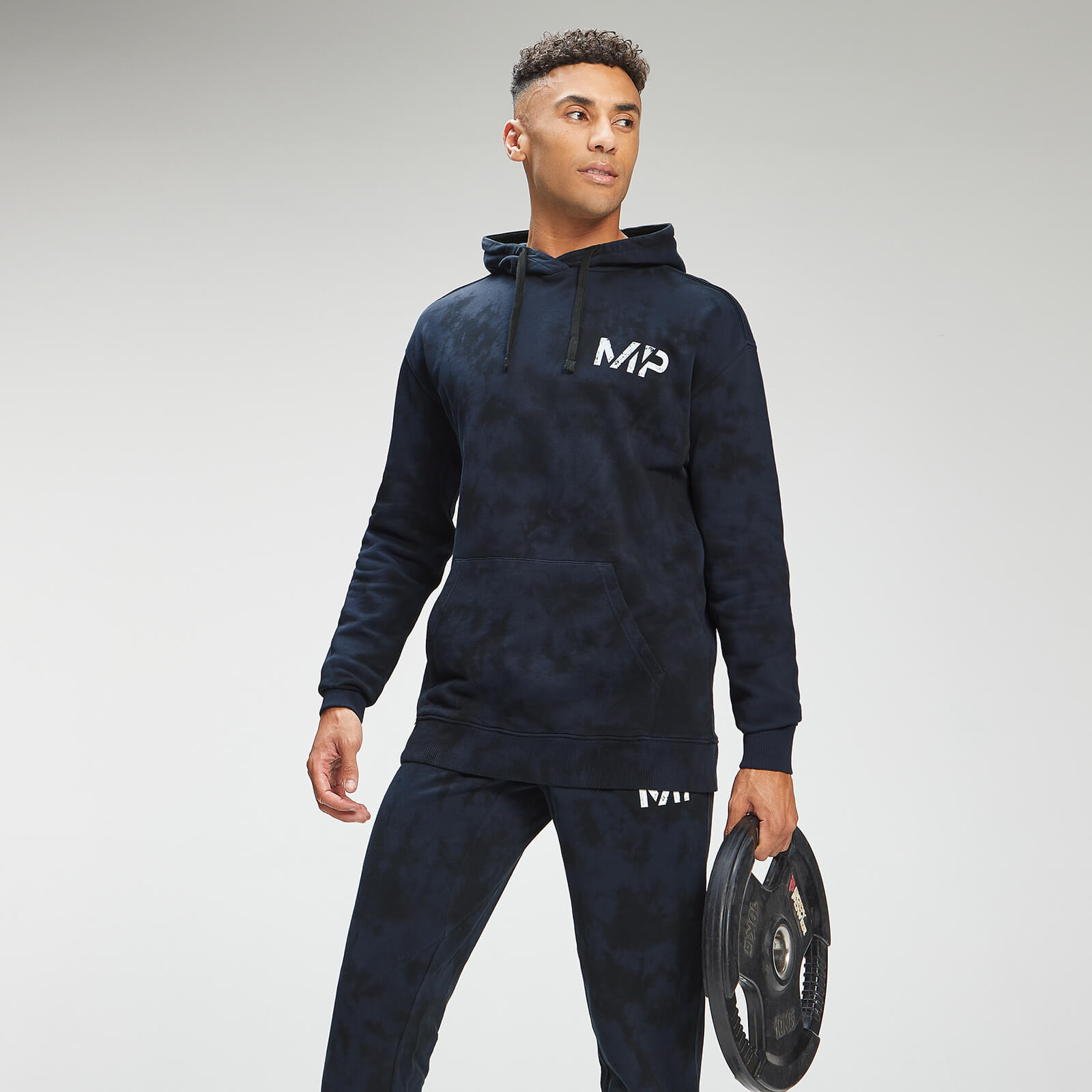 MP Men's Adapt Tie Dye Hoodie - Petrol Blue/Black - XS