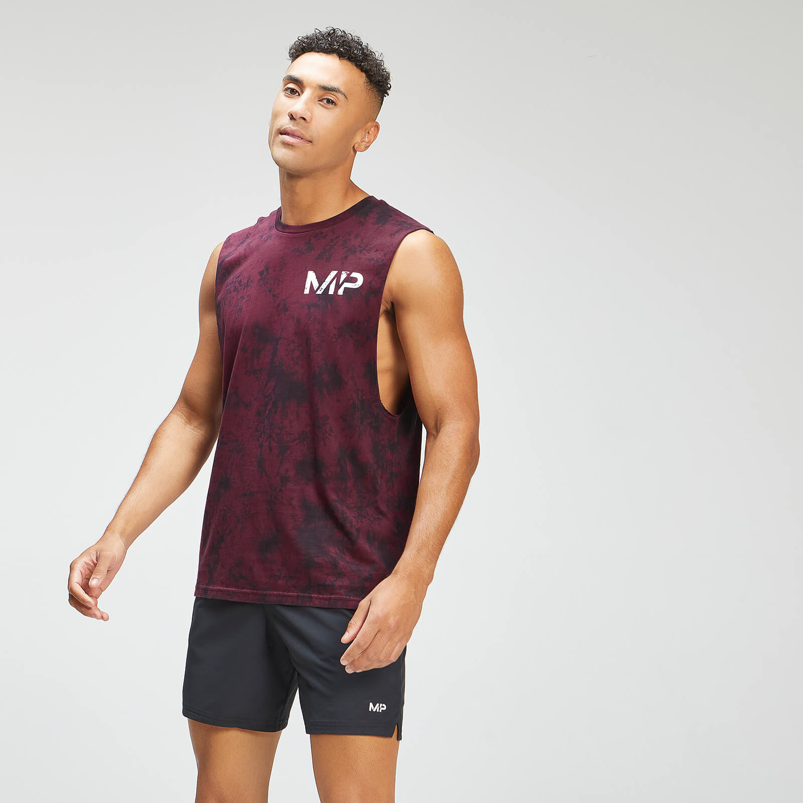 MP Men's Adapt Tie Dye Tank Top - Black/Merlot