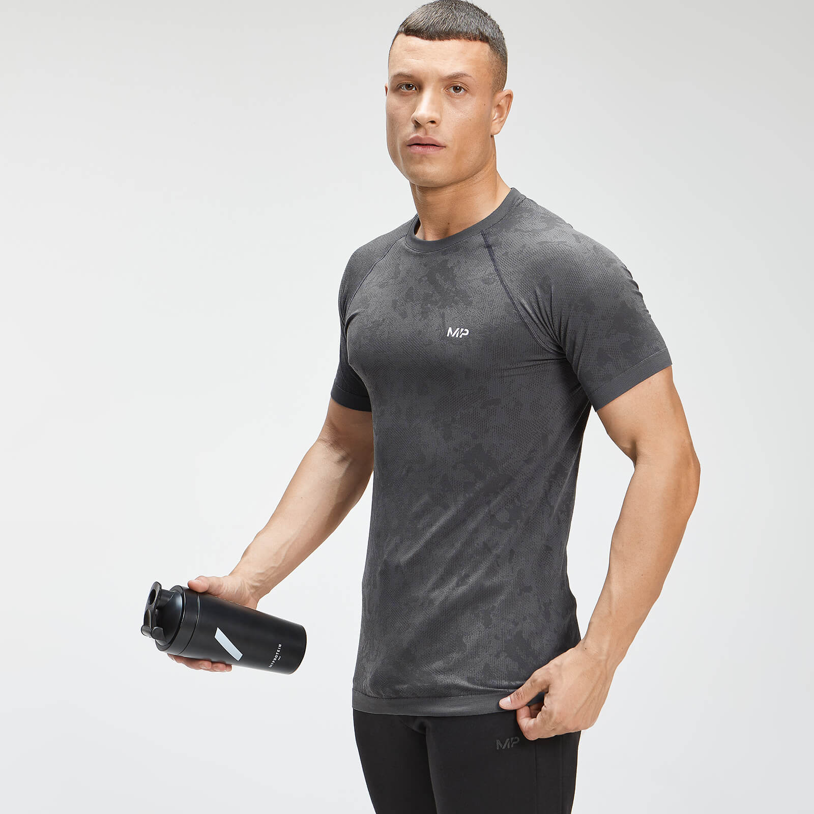 MP Men's Seamless Graphic Short Sleeve T-Shirt - Carbon