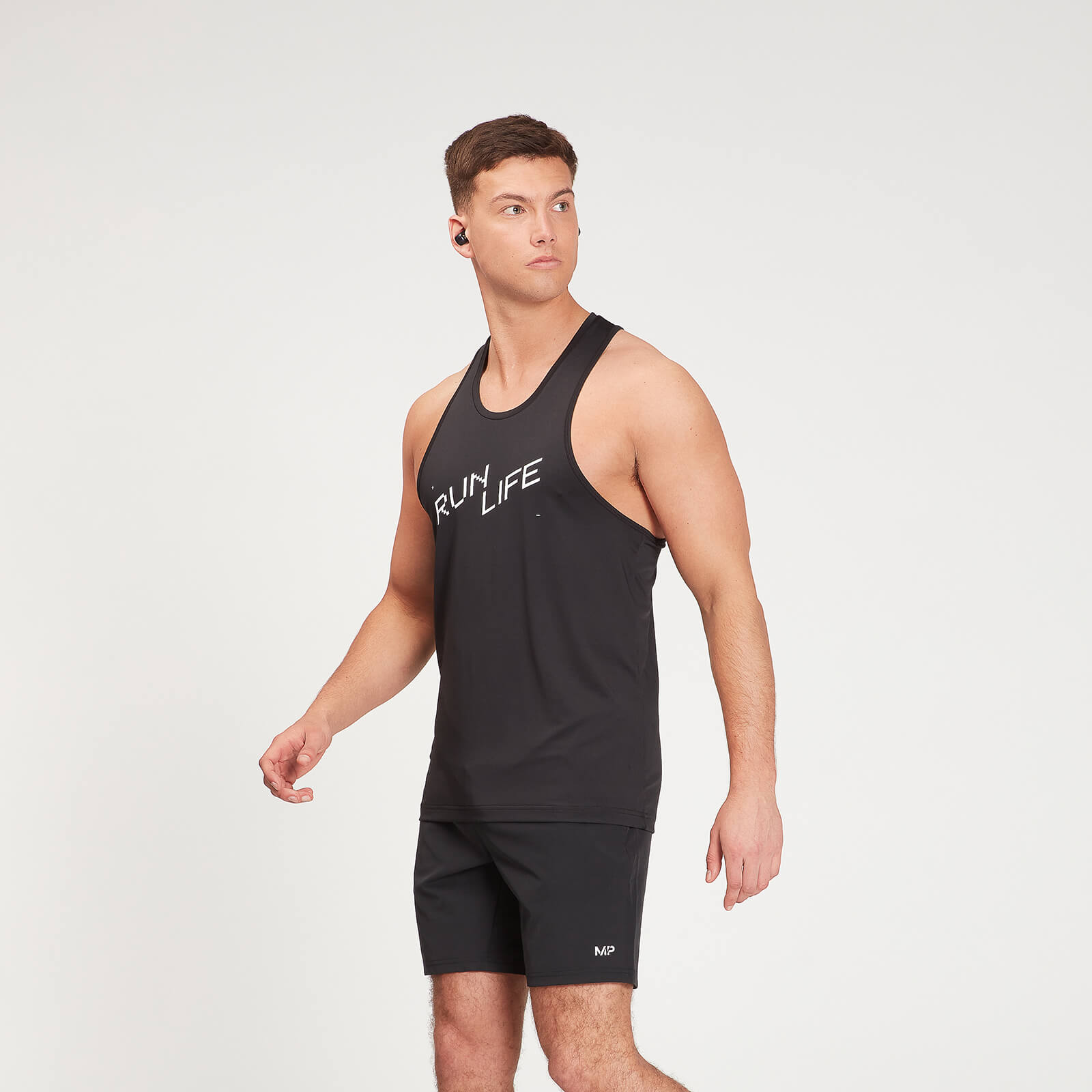 MP muška majica za trčanje s grafičkim motivima - crna - XS