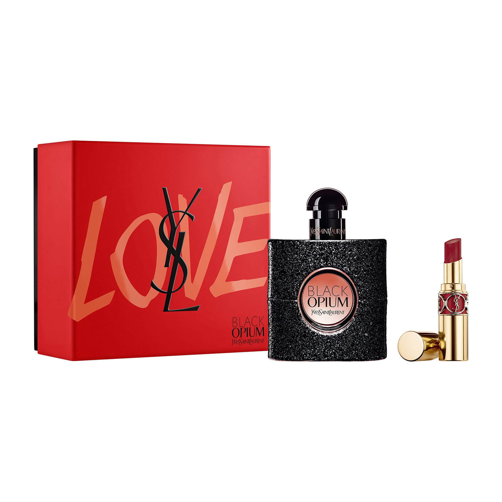 Yves Saint Laurent Black Opium セット Yves Saint Laurent Black Opium Eau de Parfum 50ml Set | LOOKFANTASTIC
