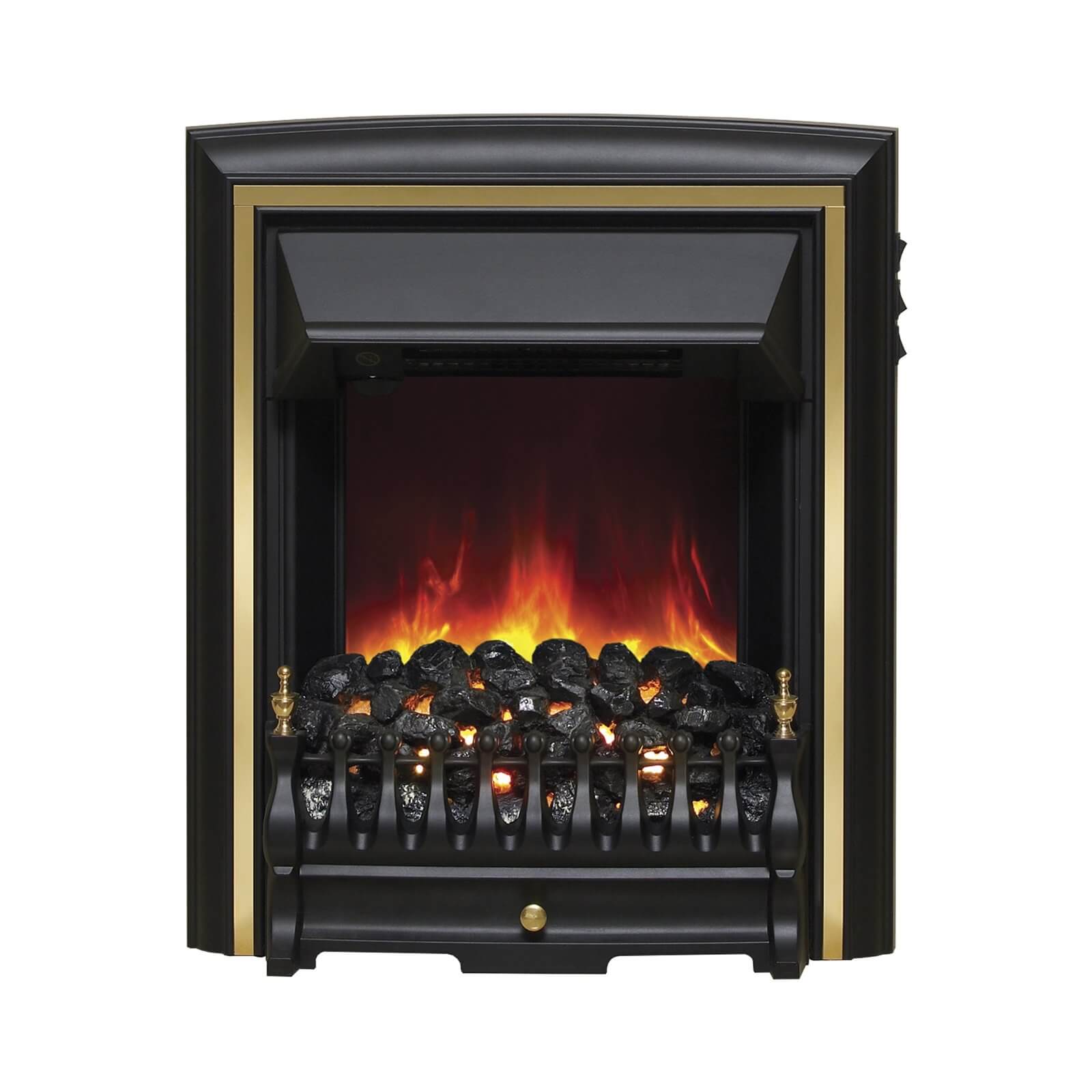 Be Modern Daytona Electric Fire with Inset Fitting - Black & Brass