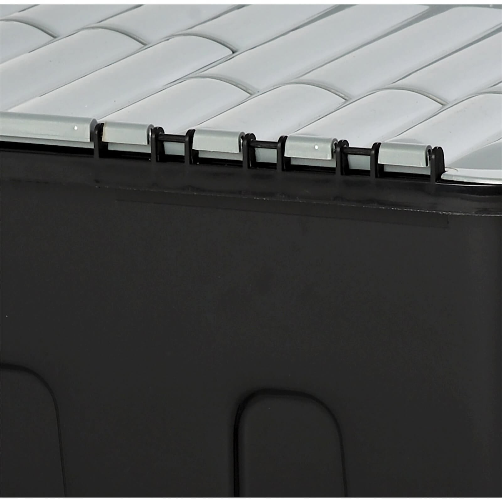 Curver Tuff Heavy Duty Plastic Storage Box - Grey & Black - 49L
