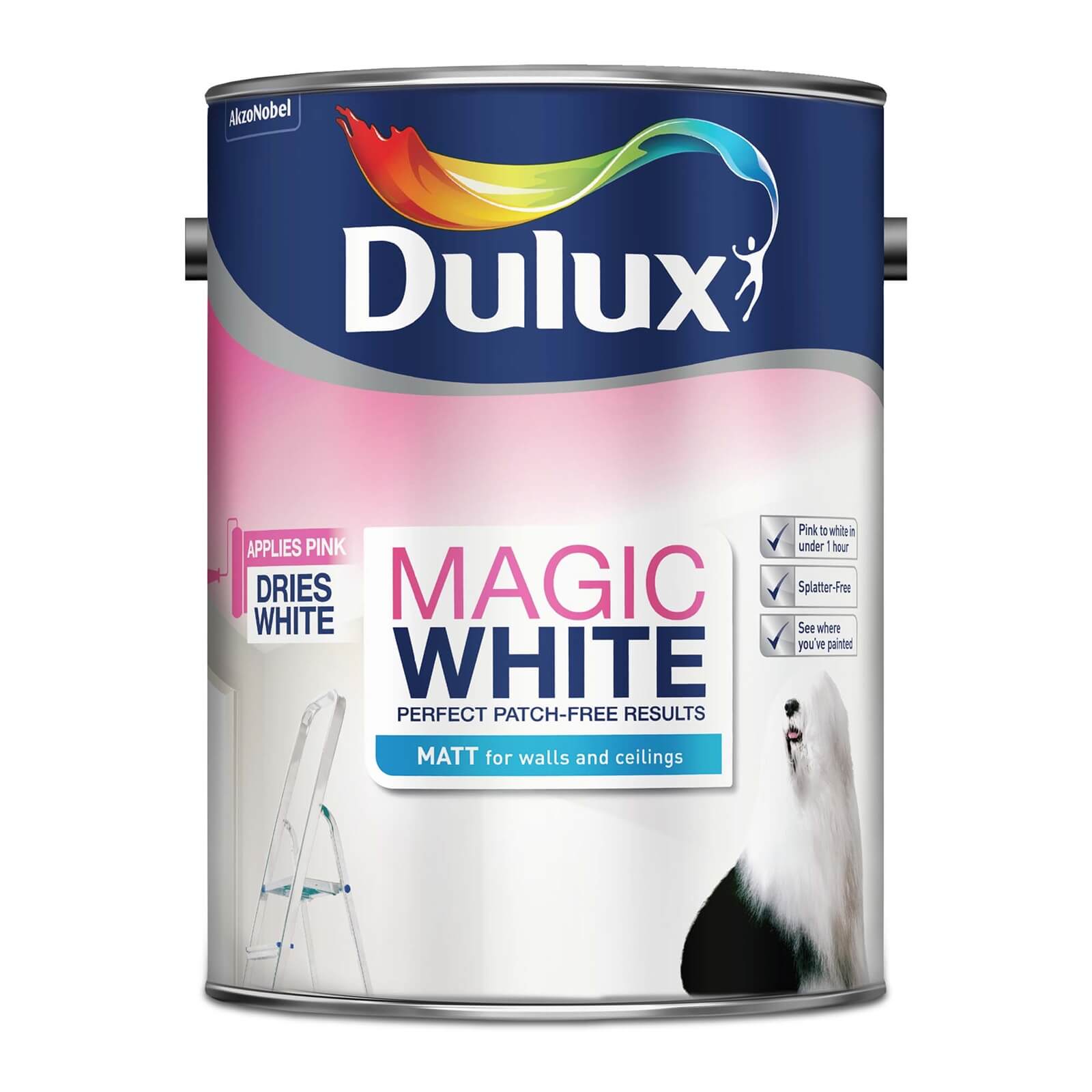 Dulux Magic Matt Emulsion Paint Pure Brilliant White - 5L