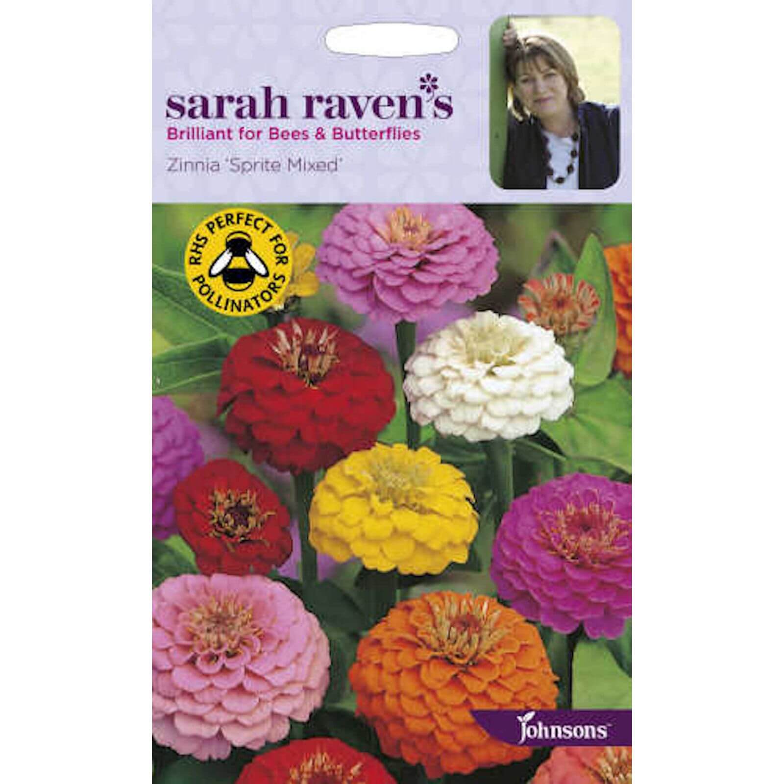 Sarah Ravens Zinnia Sprite Mixed Seeds