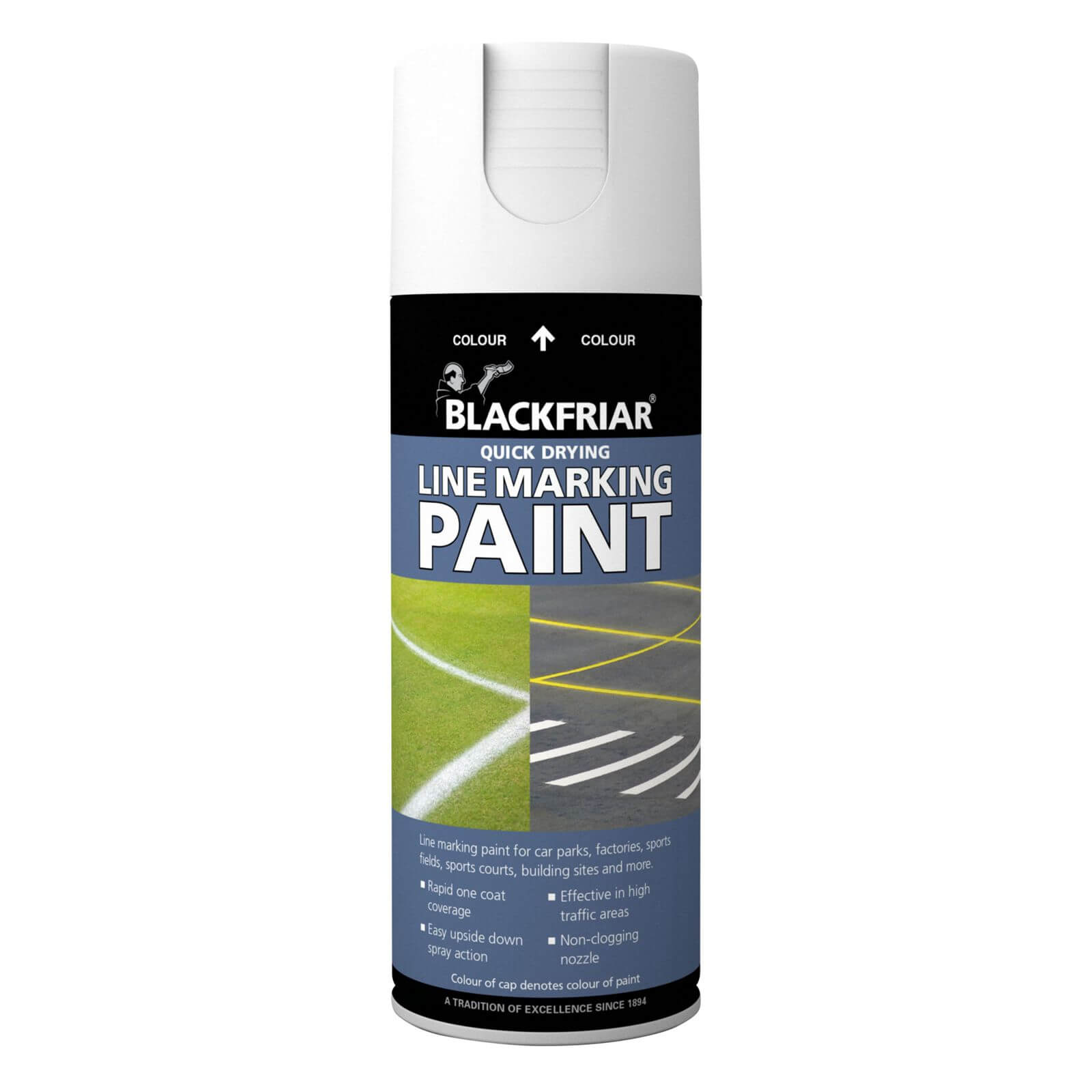 Rust-Oleum Blackfriar White - Line Marking Paint - 400ml