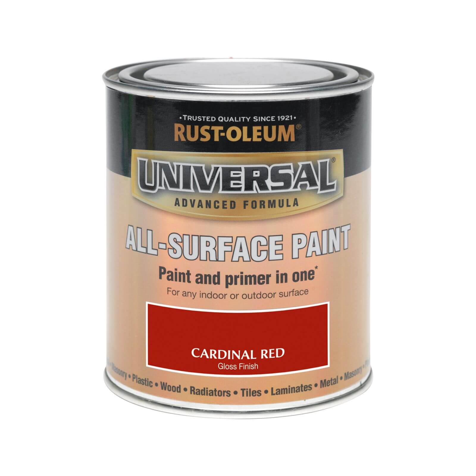 Rust-Oleum Universal All Surface Gloss Paint & Primer - Cardinal Red - 750ml