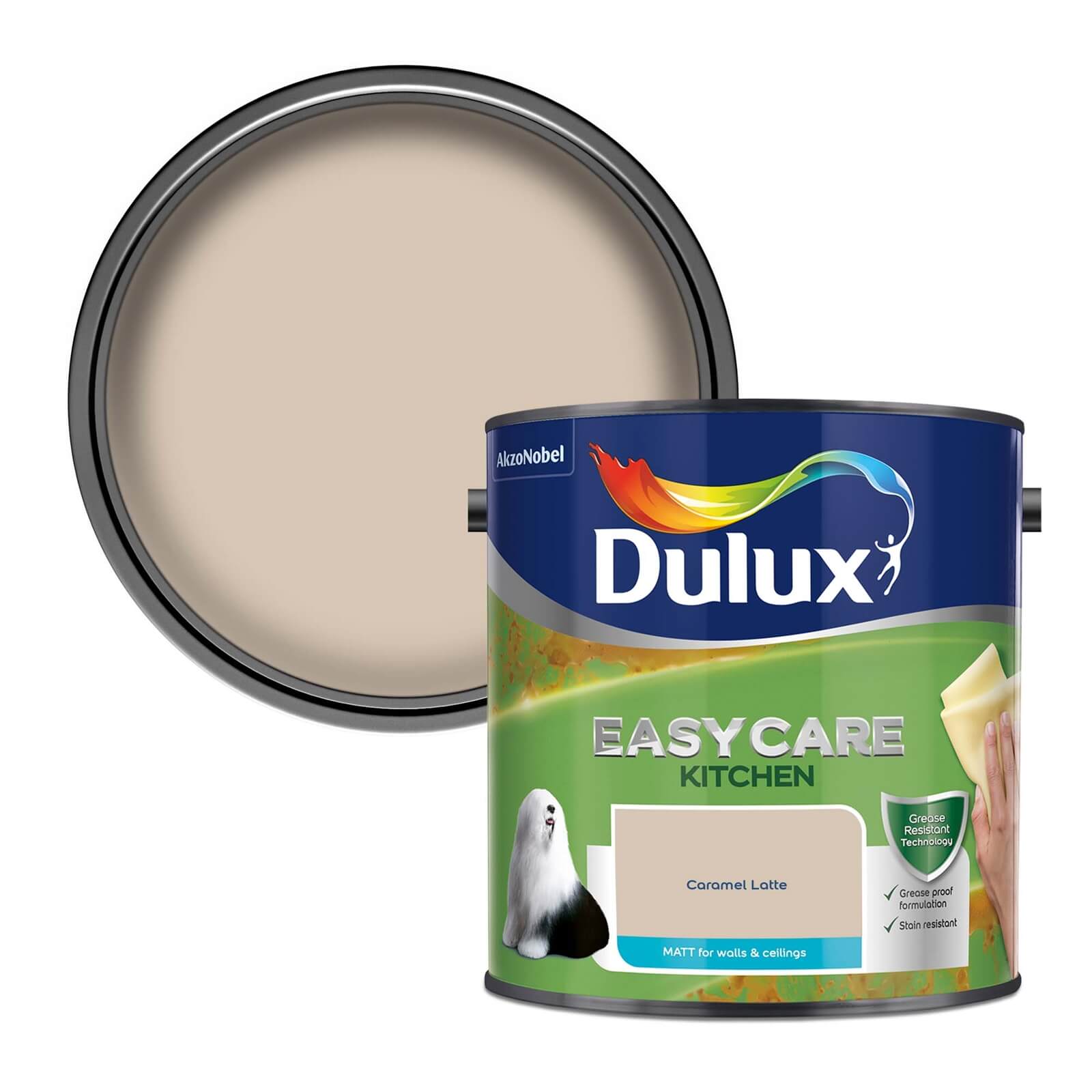 Dulux Easycare Kitchen Caramel Latte Matt Emulsion Paint - 2.5L
