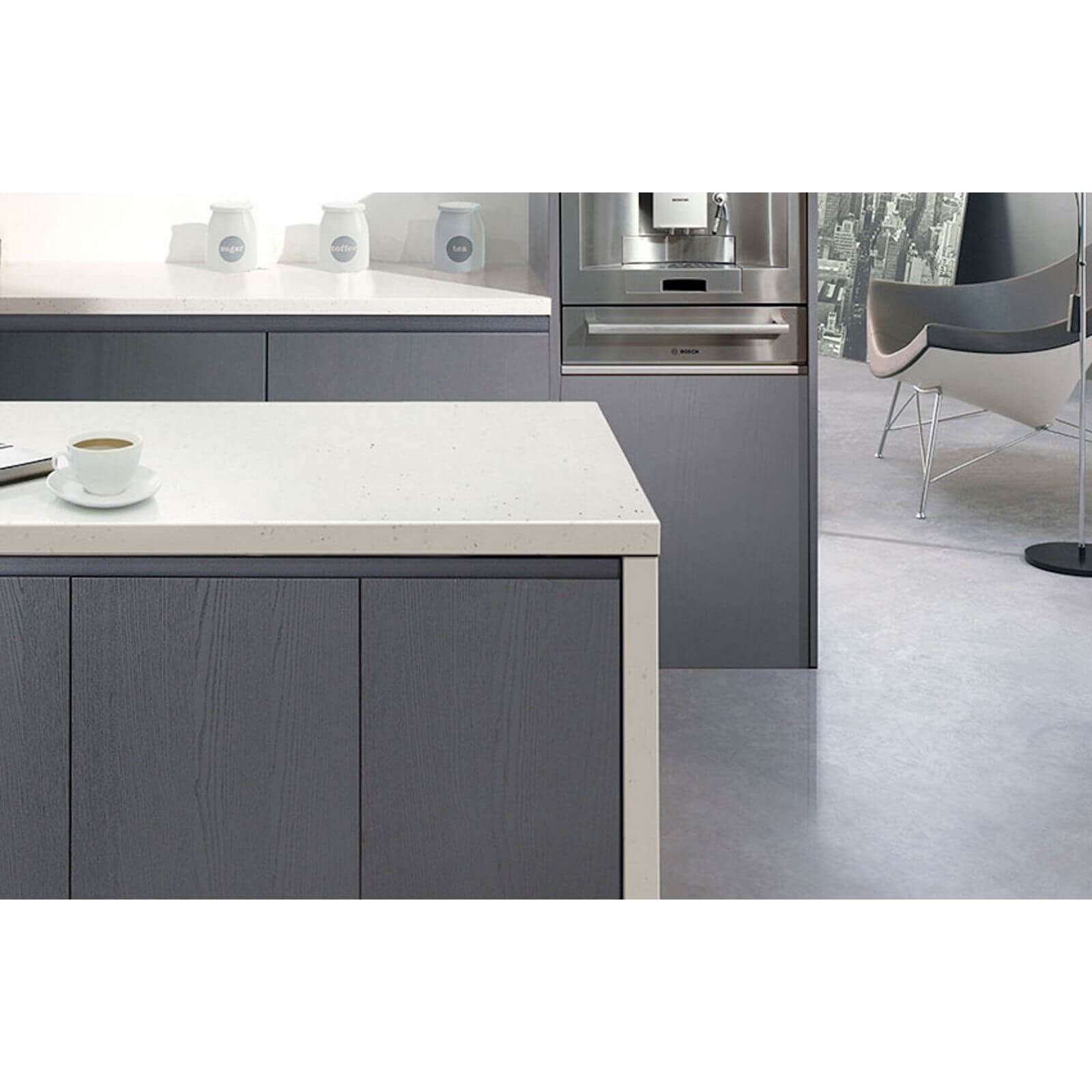 Maia Vanilla Kitchen Sink Worktop - Universal 1.5 Duo Bowl - 1800 x 600 x 42mm