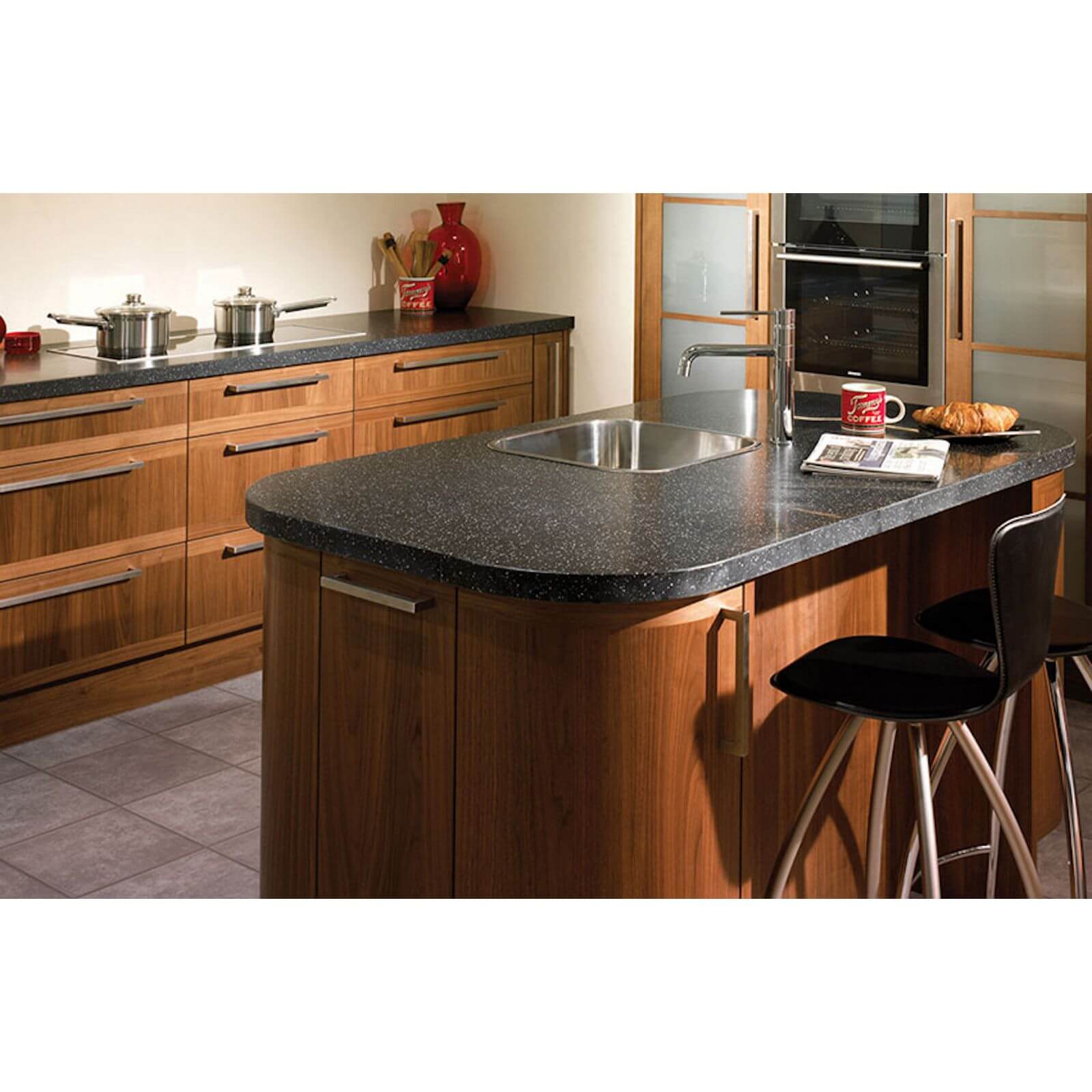 Maia Vulcano Kitchen Worktop S Shape - 180 x 80 x 4.2cm