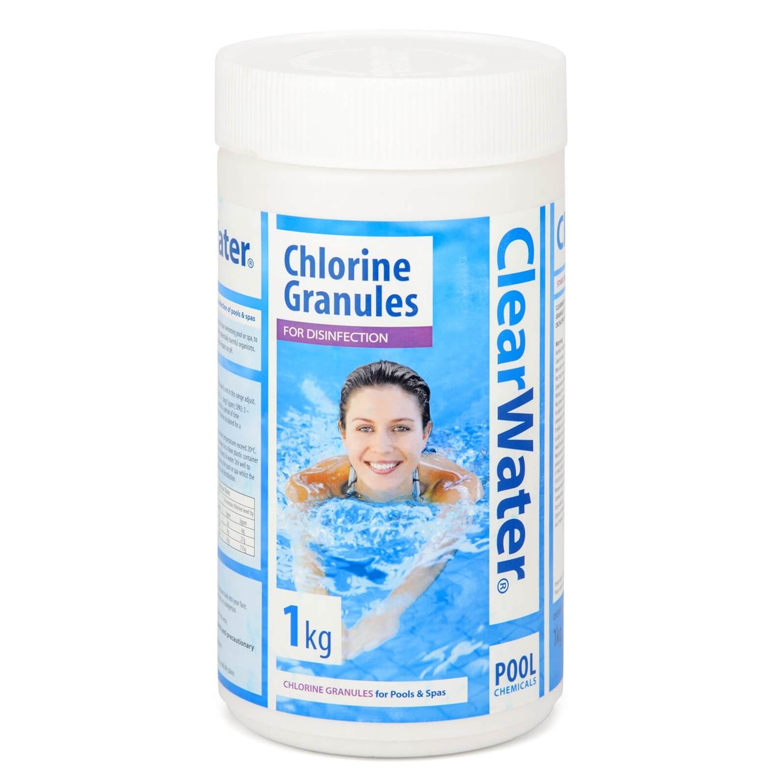 ClearWater Chlorine Granules - 1kg for Hot Tubs and Pools