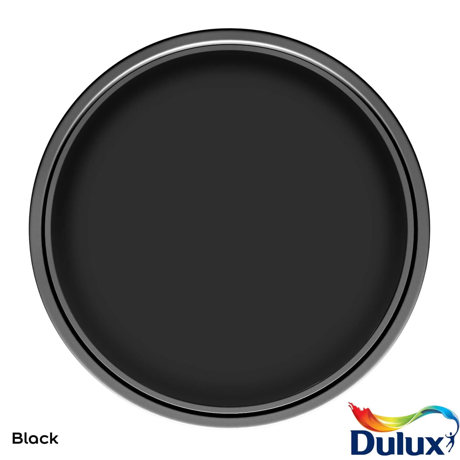 Dulux Once Satinwood Paint Black - 750ml
