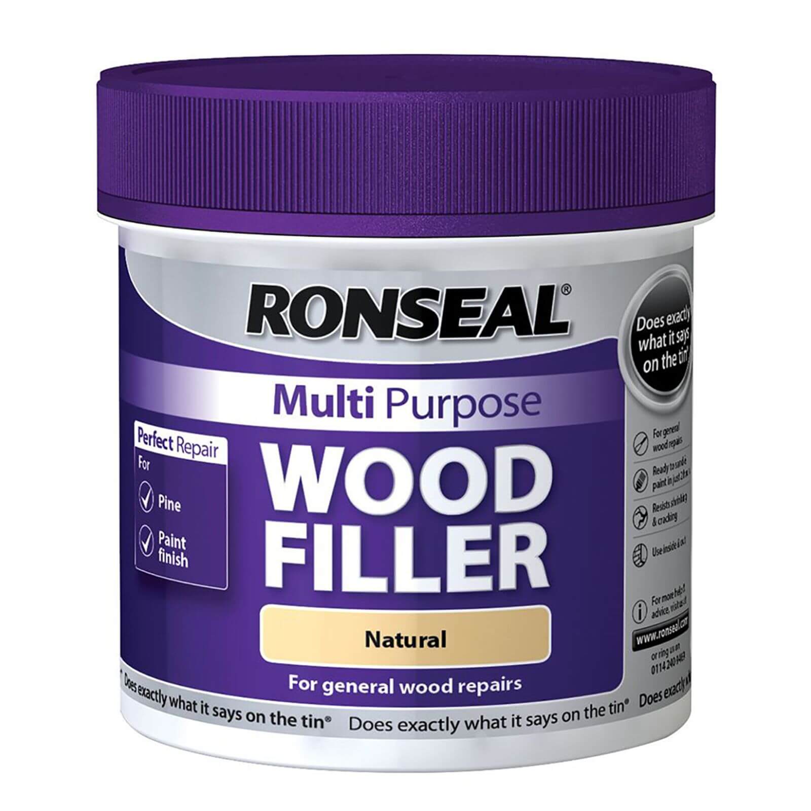 Ronseal Multipurpose Wood Filler Tub - Natural - 465g