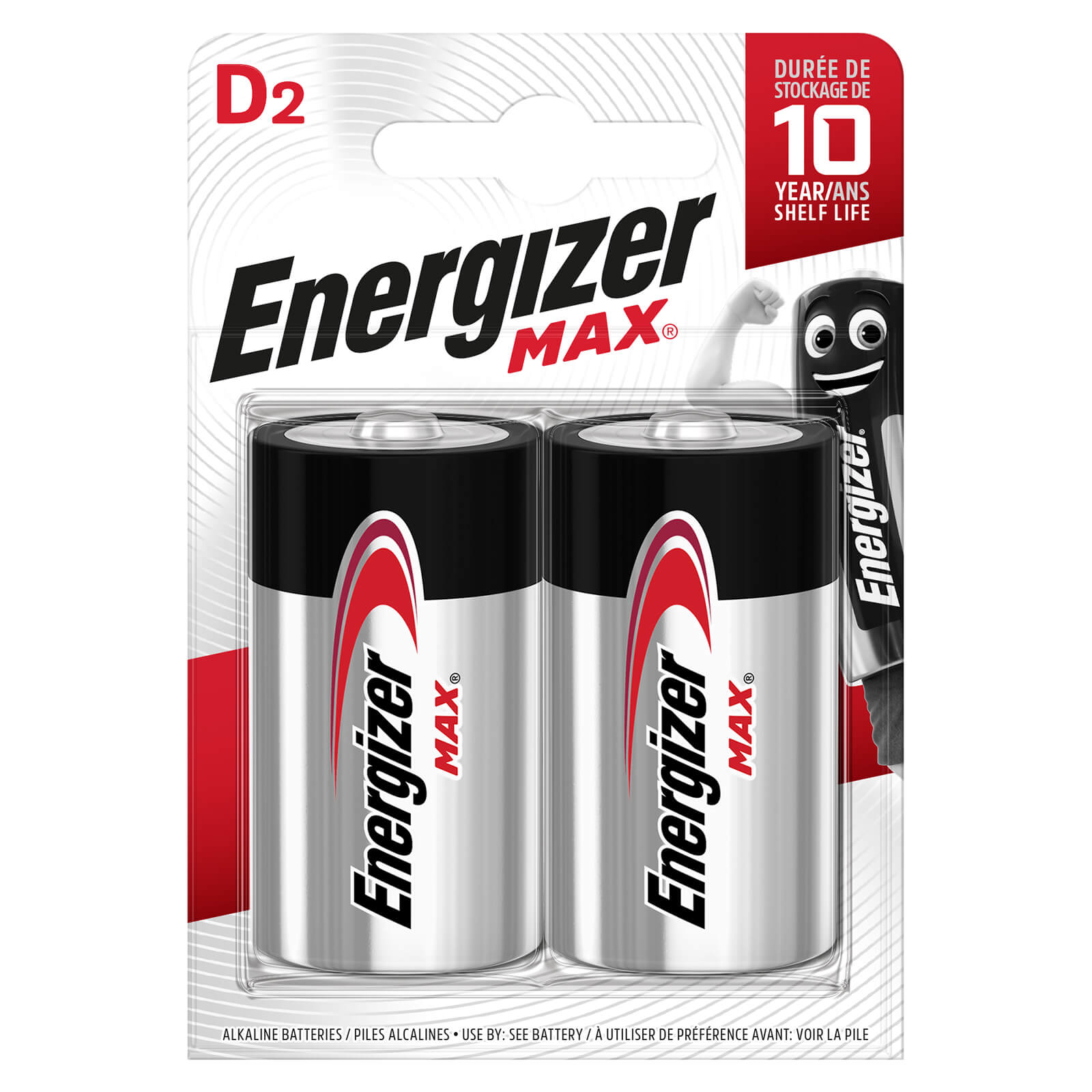 Energizer MAX Alkaline D Batteries - 2 Pack