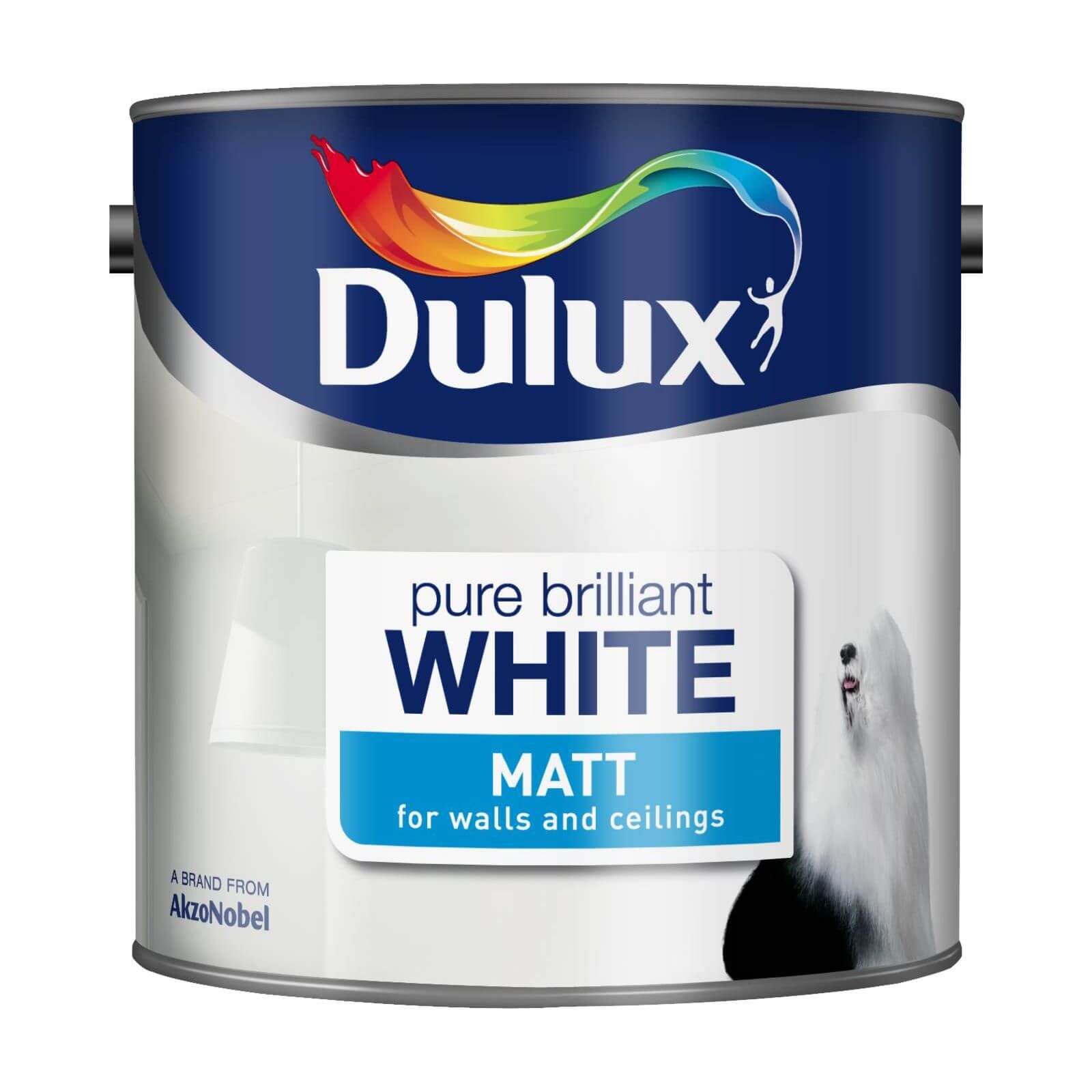 Dulux Matt Emulsion Paint Pure Brilliant White - 2.5L