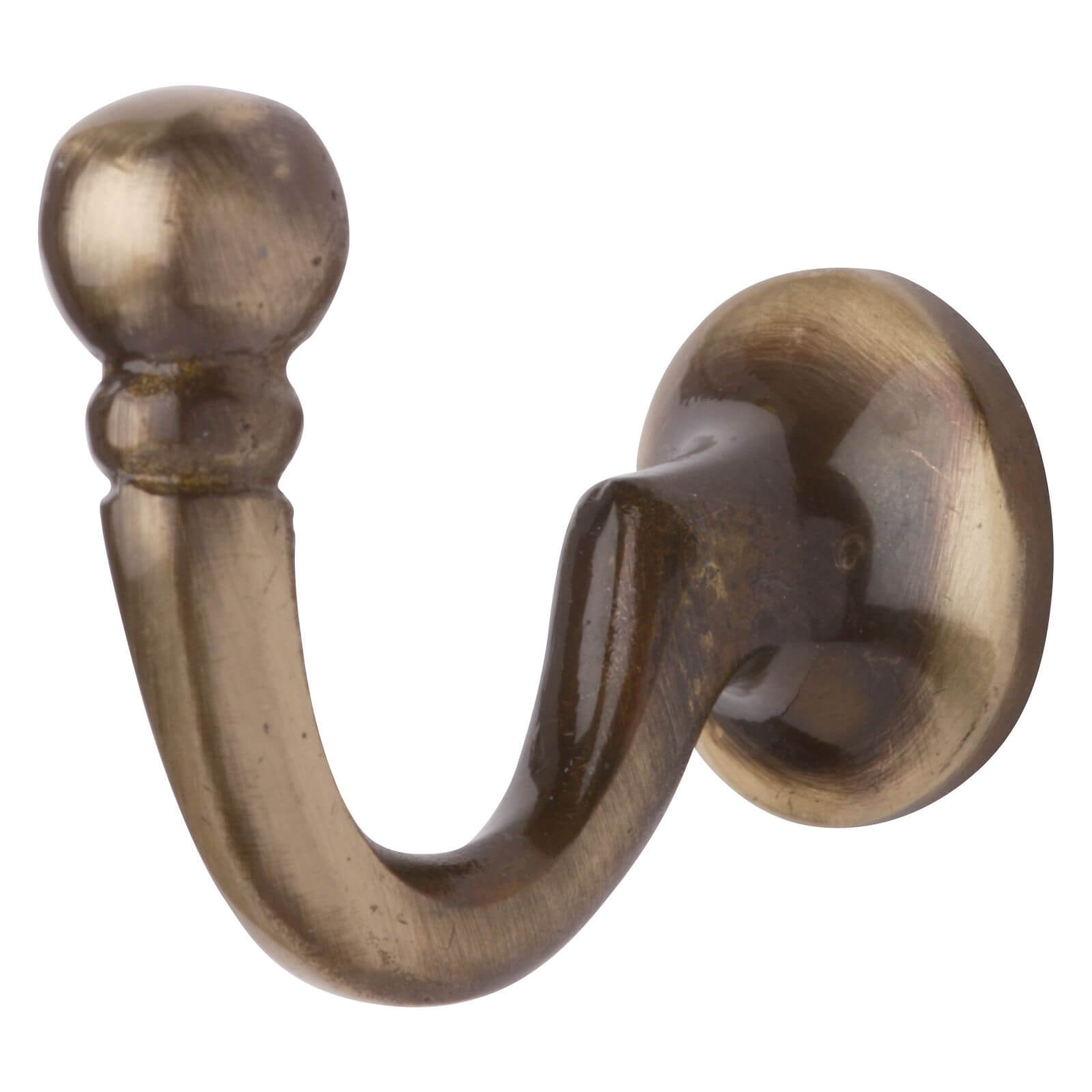 Medium Ball Hook Antique Brass - 2 pack