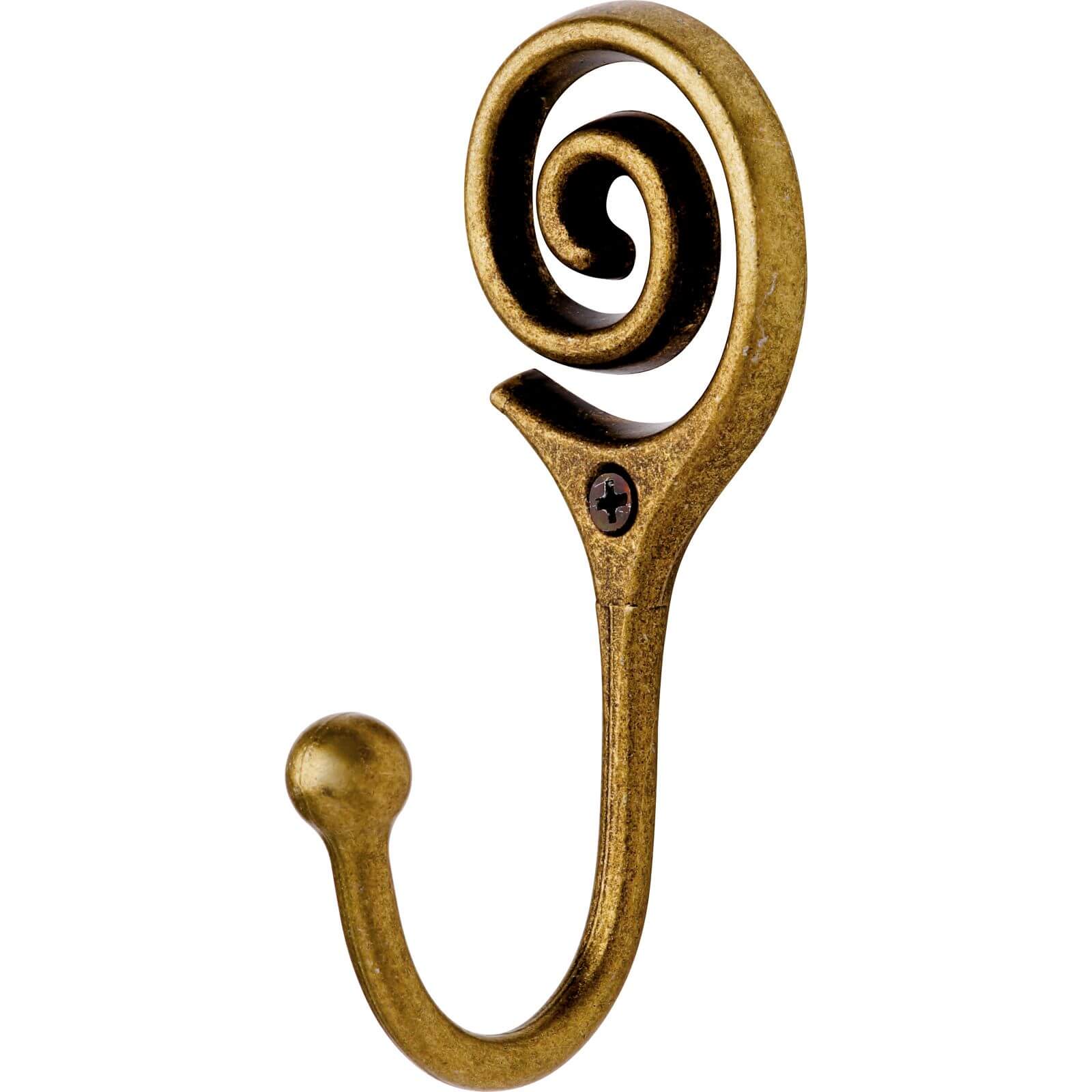 Harrison Drape Twist Hook Antique Brass - 2 pack