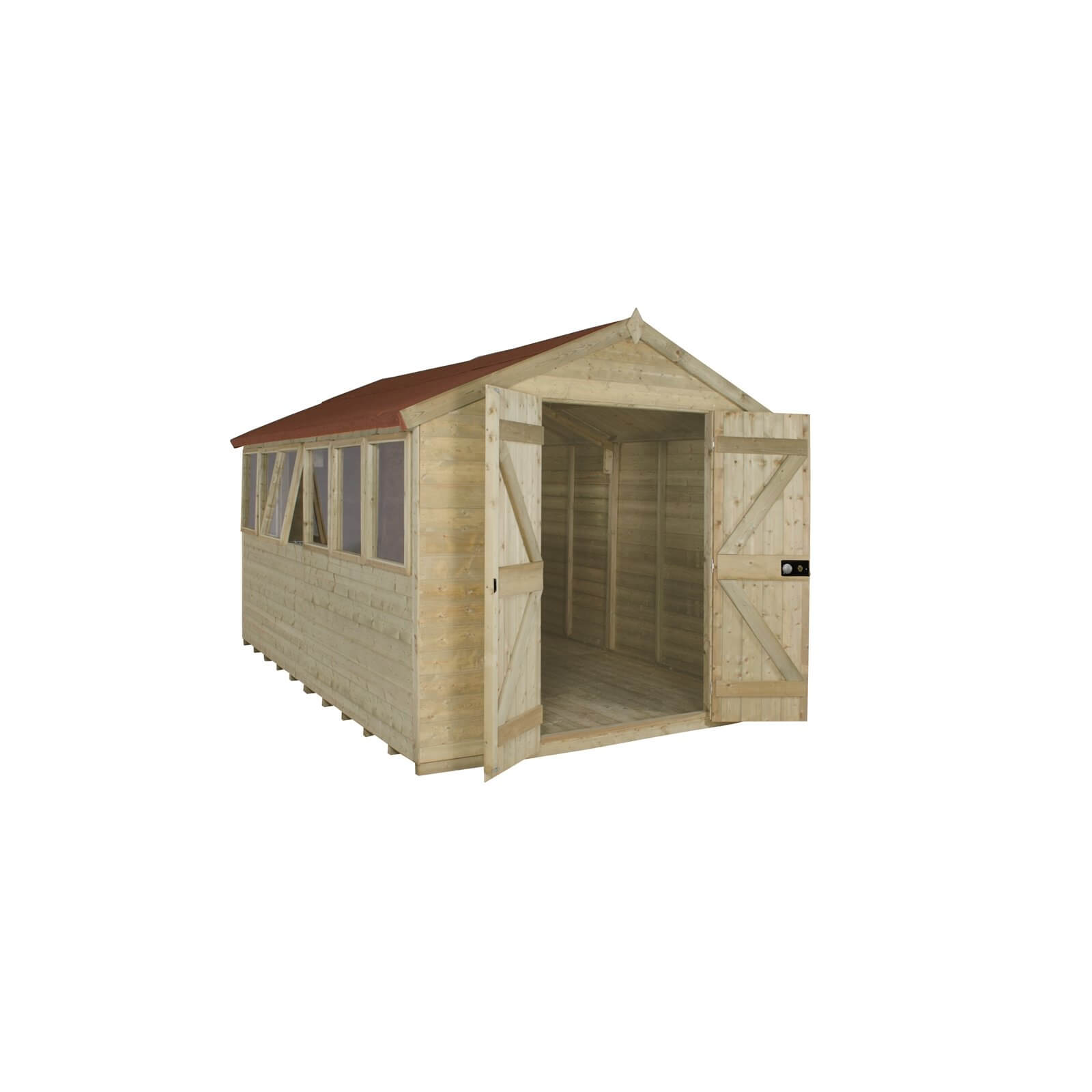 Forest 12 x 8ft Pressure Treated Tongue & Groove Apex Shed