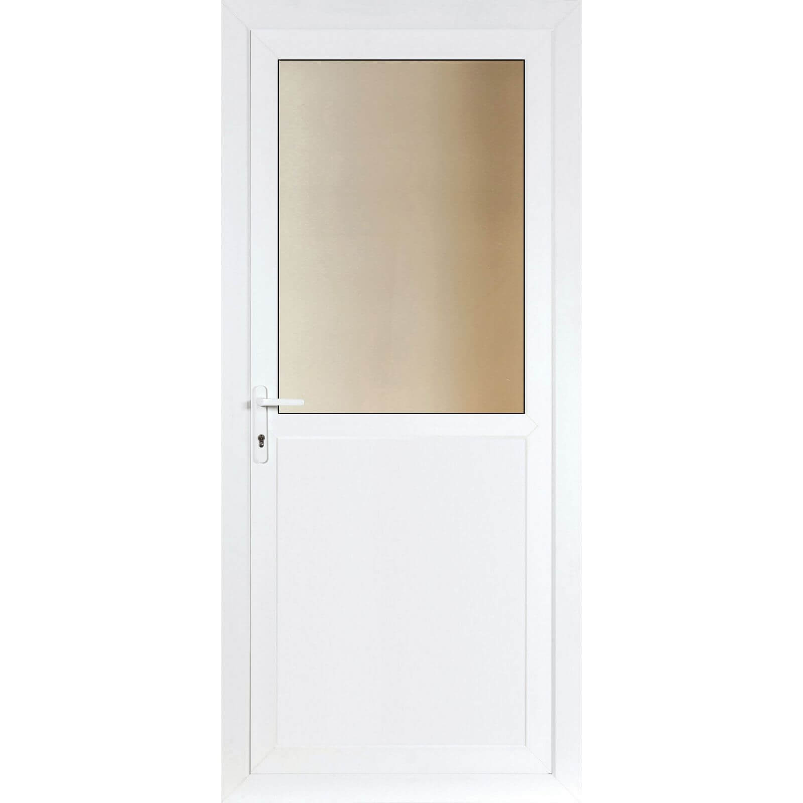 Brighton Rear Door Set - Clear Half Glazed Right Hand Hung - 840mm Wide 2085mm High