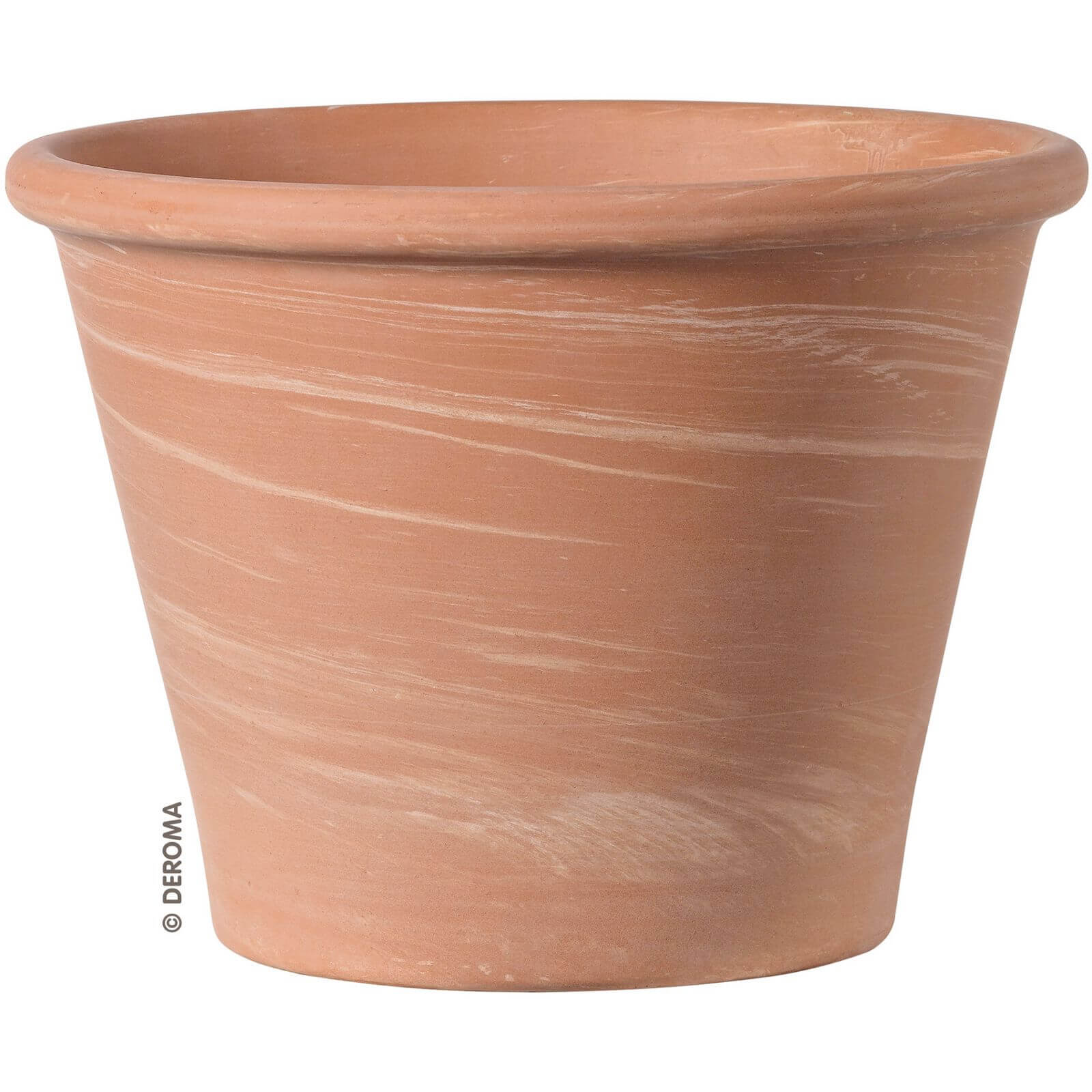 Vasum Duo Bianco Terracotta Pot in Red- 37cm