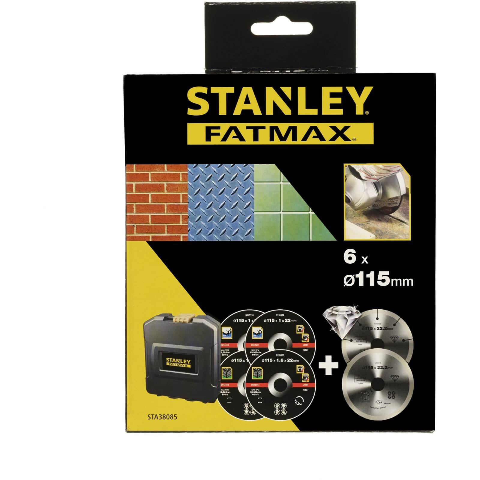 Stanley Fatmax 115mm Diamond & Bonded Disc Set - STA38085-XJ