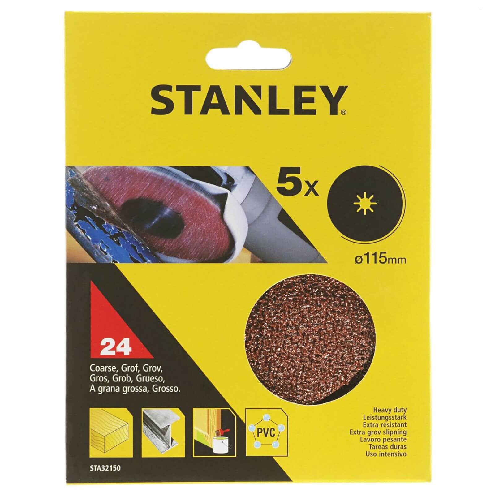 Stanley 115mm Grinding Pads 24G - STA32150-XJ