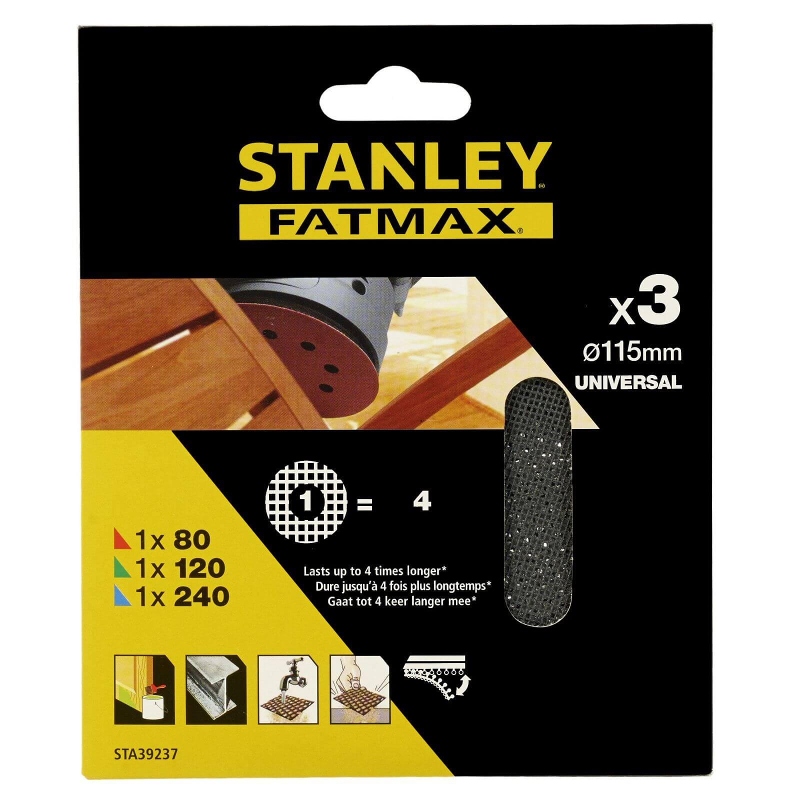 Stanley Fatmax 115mm ROS Sheets MESH Mixed Pack - STA39237-XJ