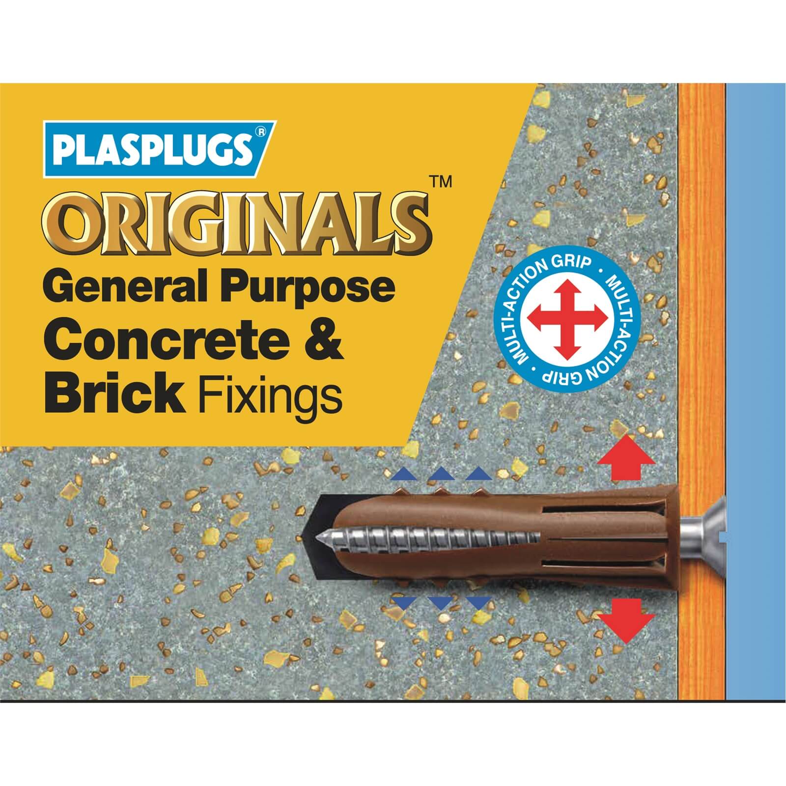 General Purpose Concrete Brick Fixings - 50 Pack
