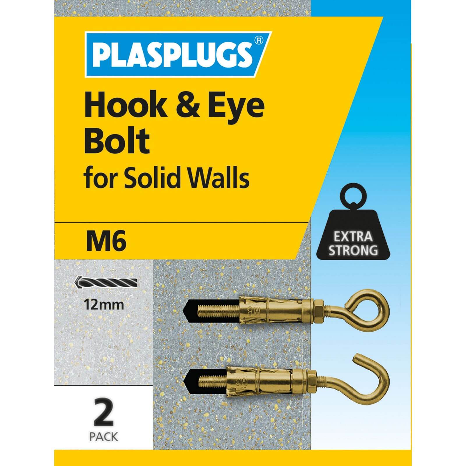 Plasplugs Hook & Eye Bolt M6