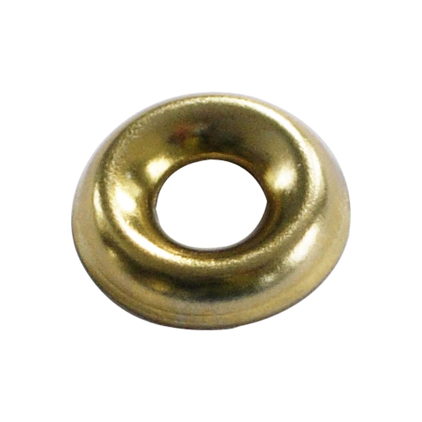 Screw Cup Washer - Brass Plated - 3.5mm - 20 Pack