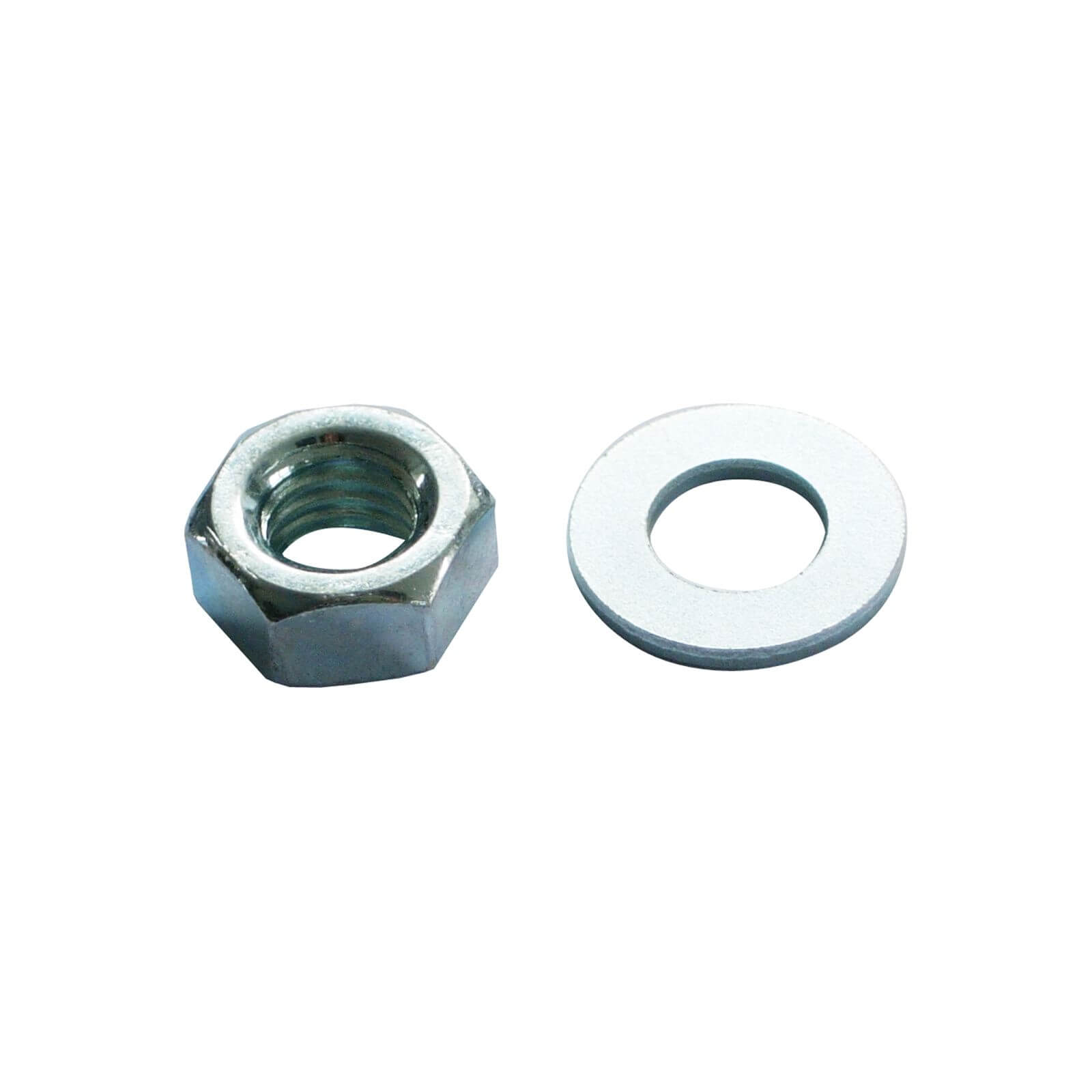Hex Nut & Washer - Bright Zinc Plated - M8 - 10 Pack
