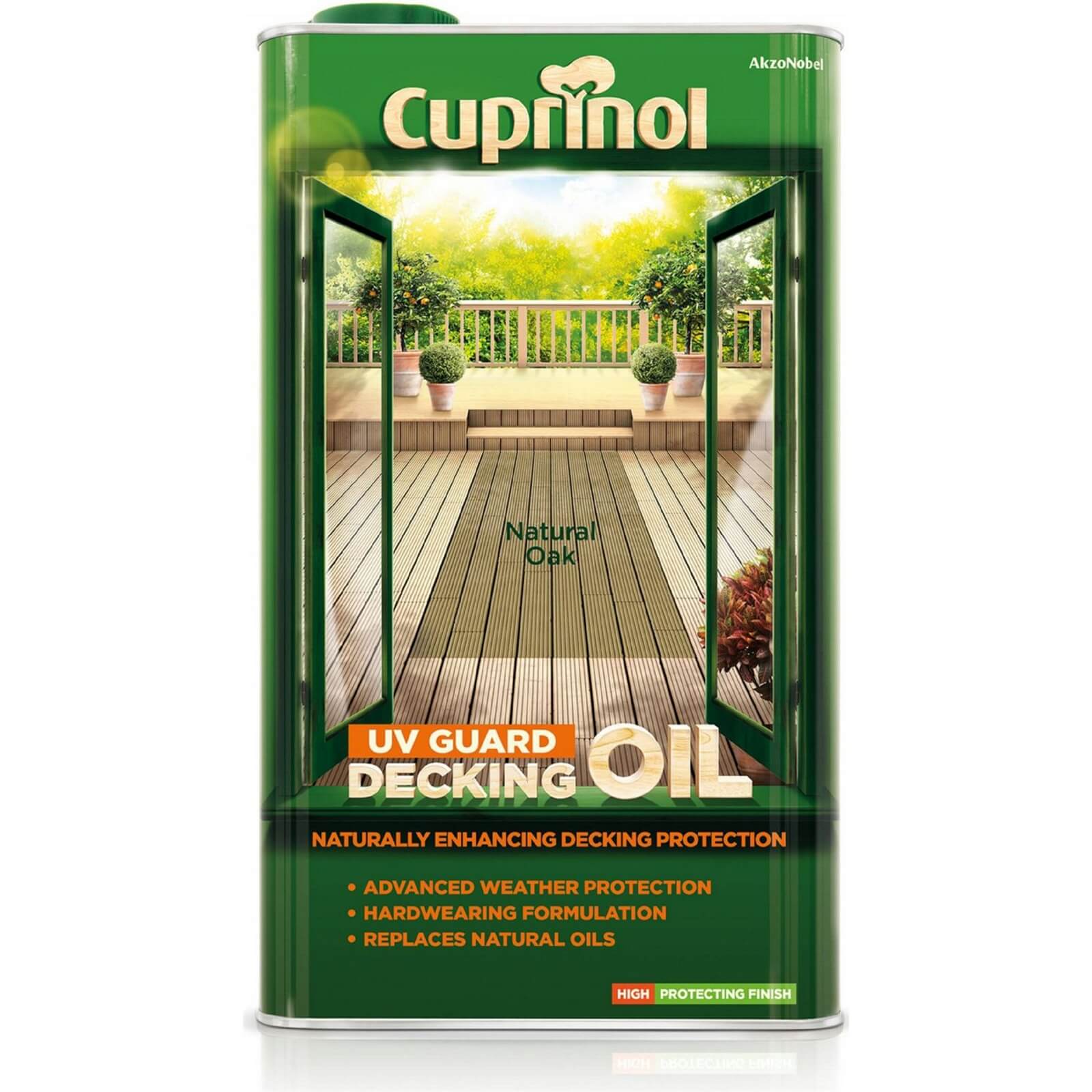 Cuprinol UV Guard Decking Oil Natural Oak - 5L