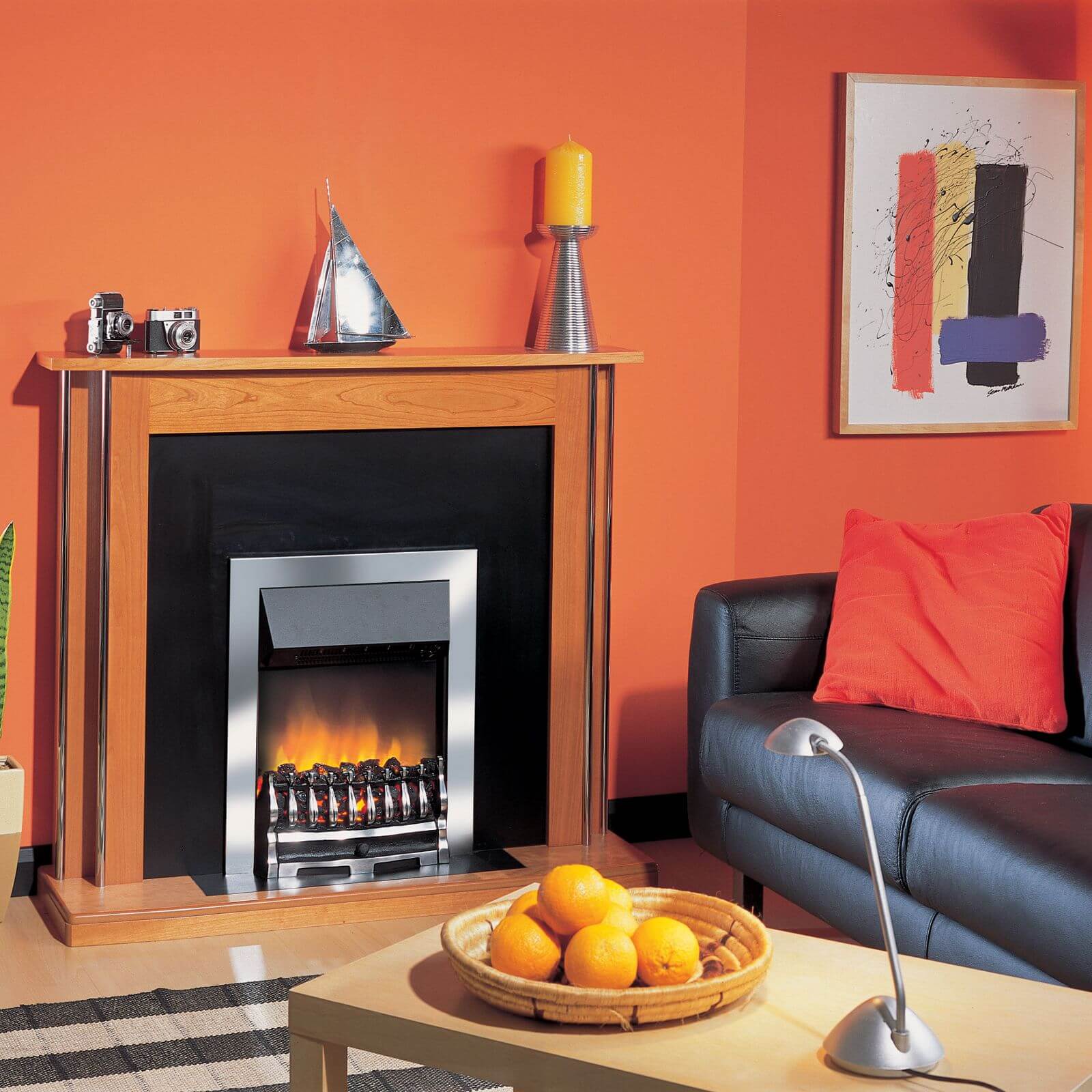 Dimplex Wynford Optiflame® Electric Fire with Inset Fitting - Silver
