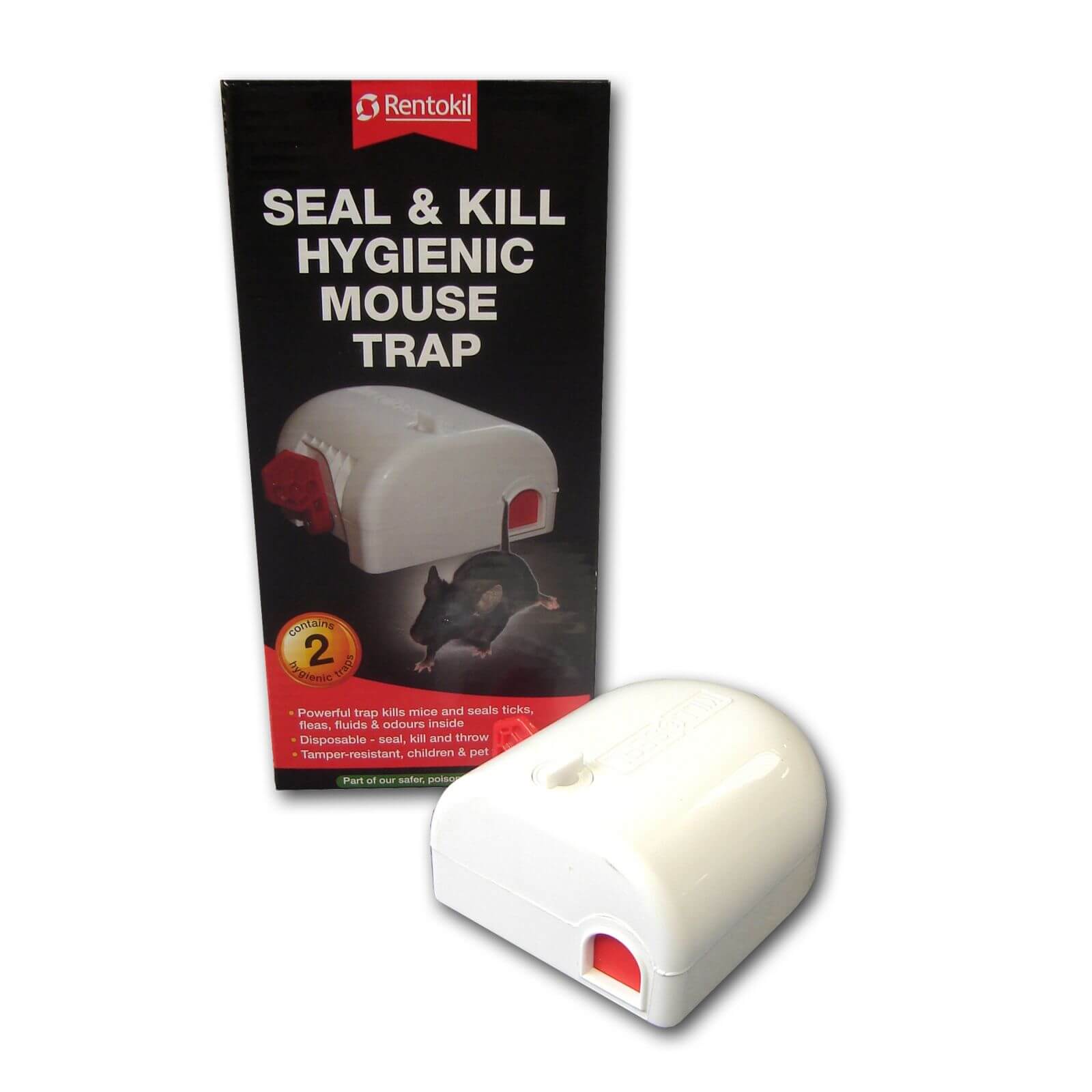 Rentokil Seal and Kill Hygienic Mouse Trap (Pack of 2)