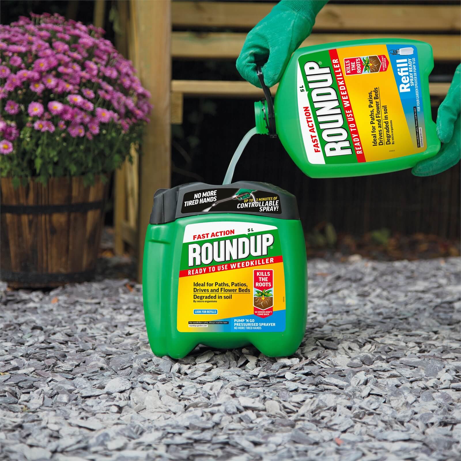 Roundup Total Ready To Use Pump N Go Weedkiller Refill - 5L